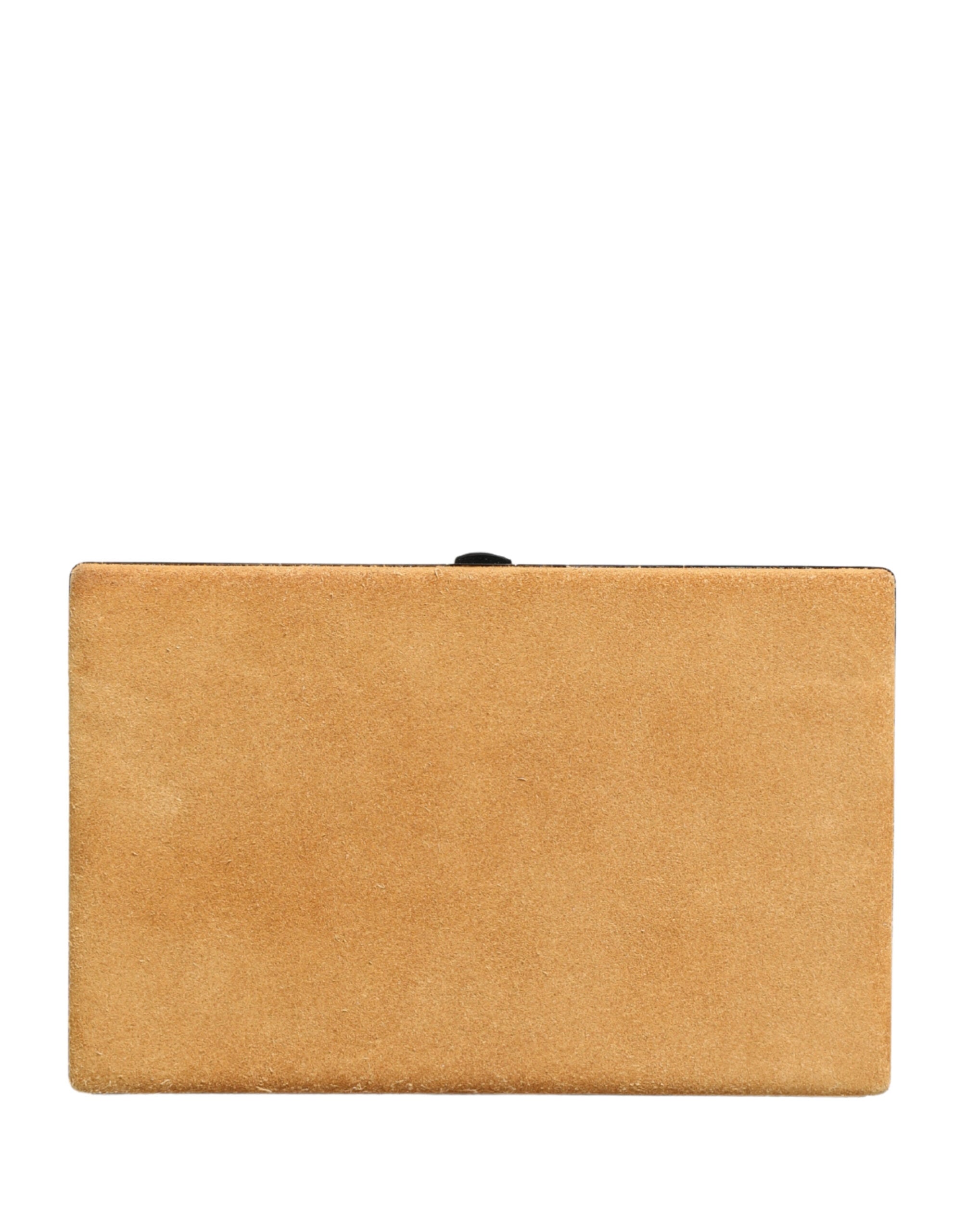 Dolce & Gabbana Beige Velvet Calf Leather Clutch Evening Women Purse Bag Dolce & Gabbana