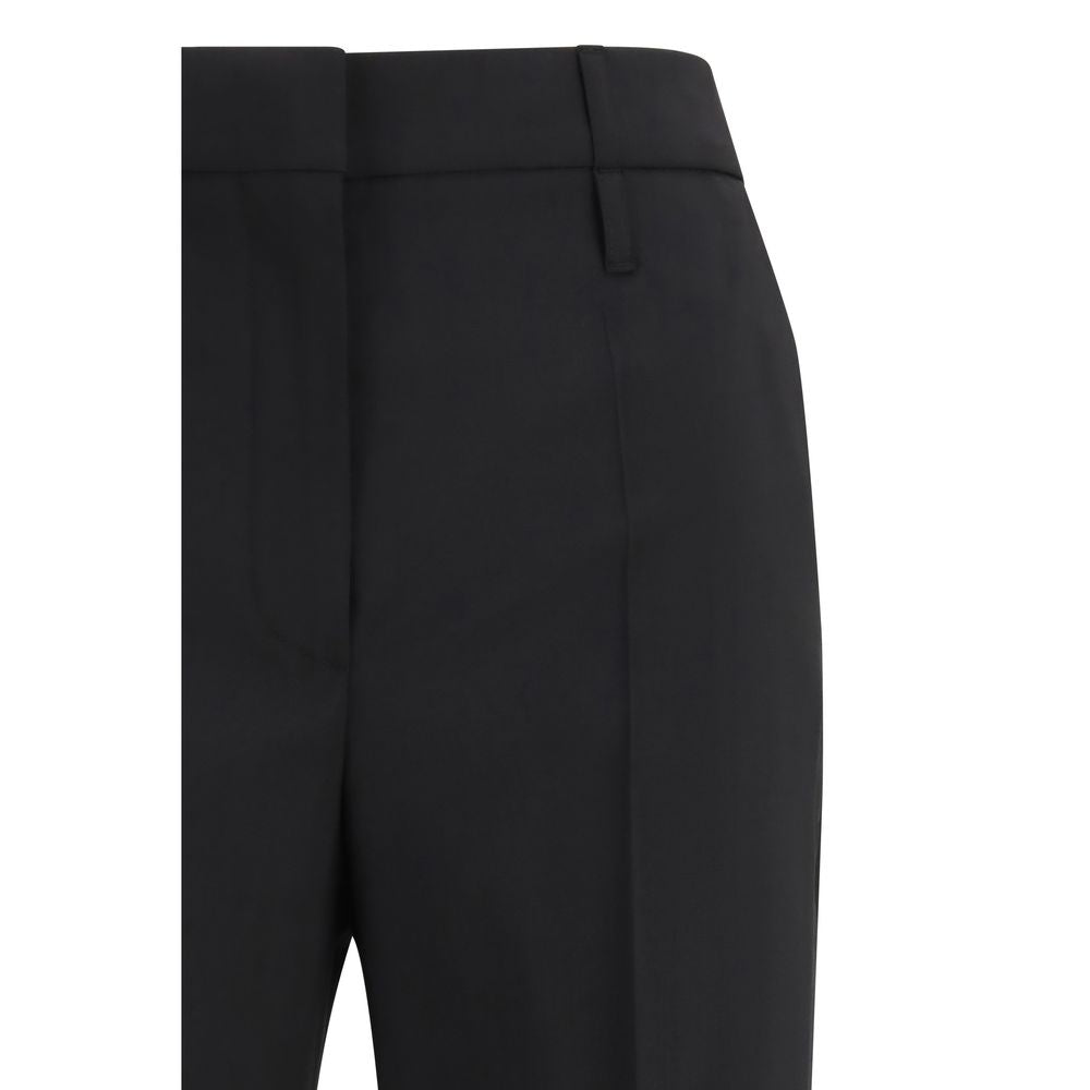 Max Mara Black Fleece Wool Flared Pants Max Mara