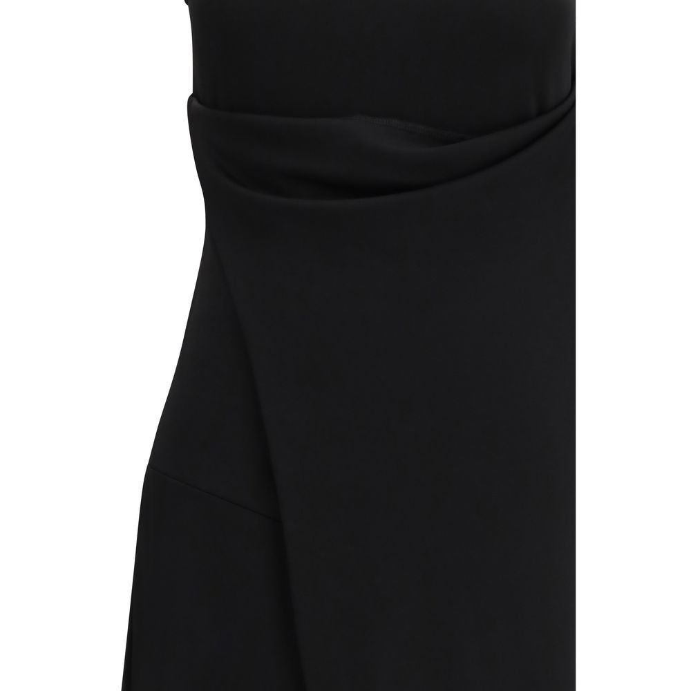 Ami Paris Black Viscose Casual Dress Ami Paris