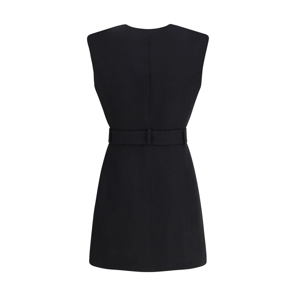 Balmain Black Fleece Wool Cocktail Dress Balmain