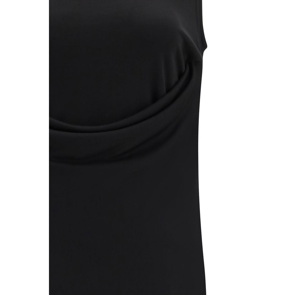 Ami Paris Black Viscose Cocktail Dress Ami Paris