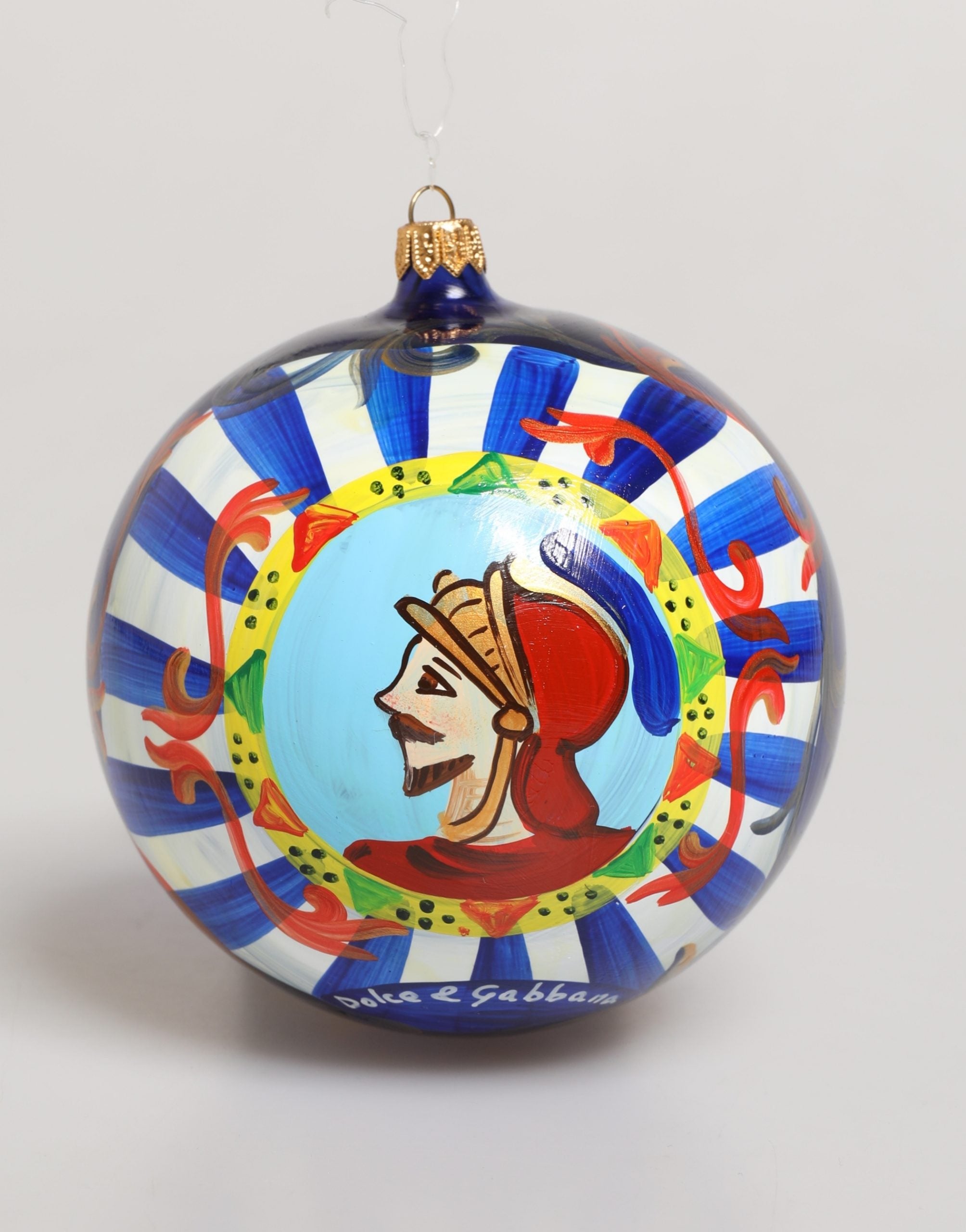 Dolce & Gabbana Multicolor Hand Painted Sicilian Ornament Christmas Ball Dolce & Gabbana