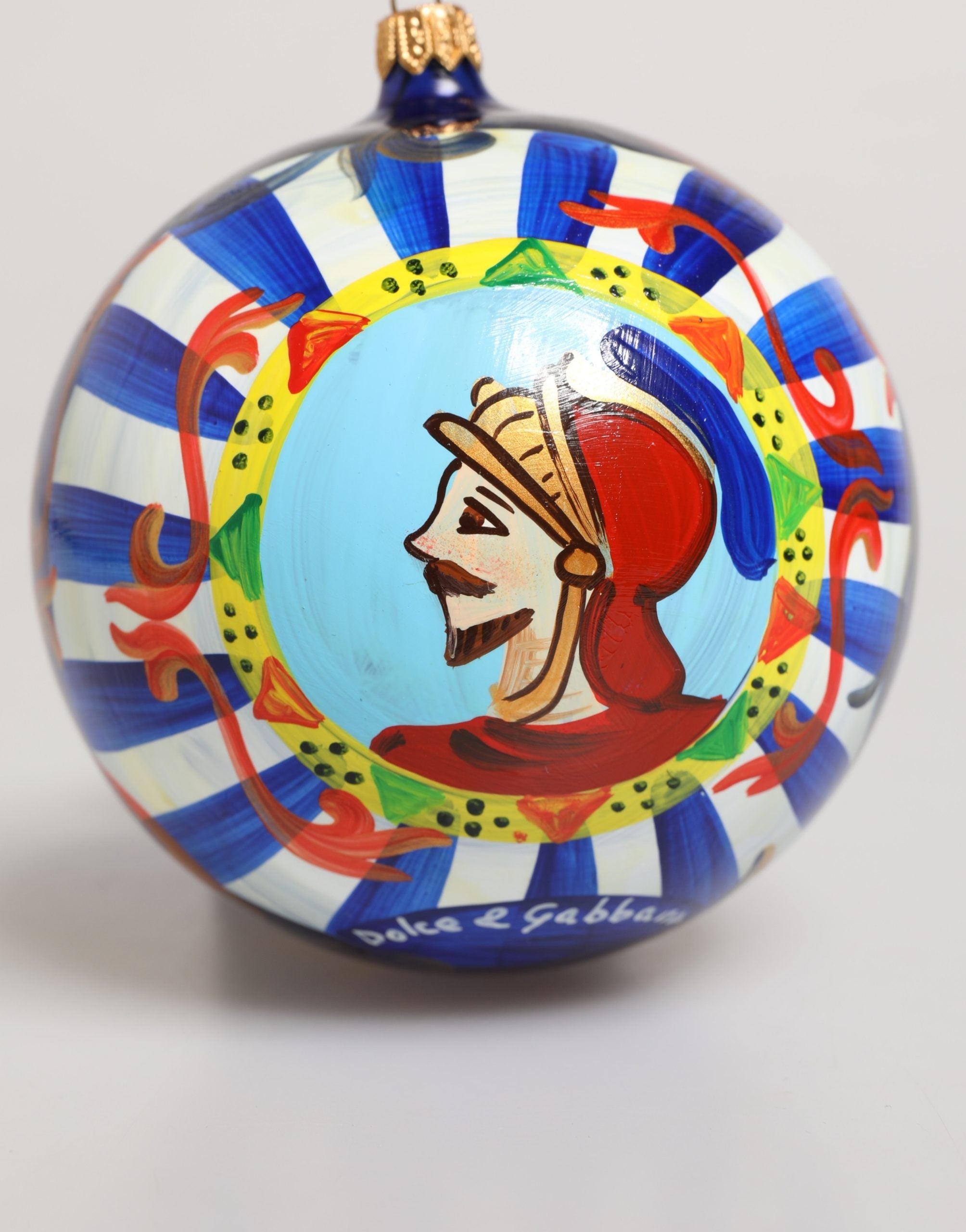 Dolce & Gabbana Multicolor Hand Painted Sicilian Ornament Christmas Ball Dolce & Gabbana
