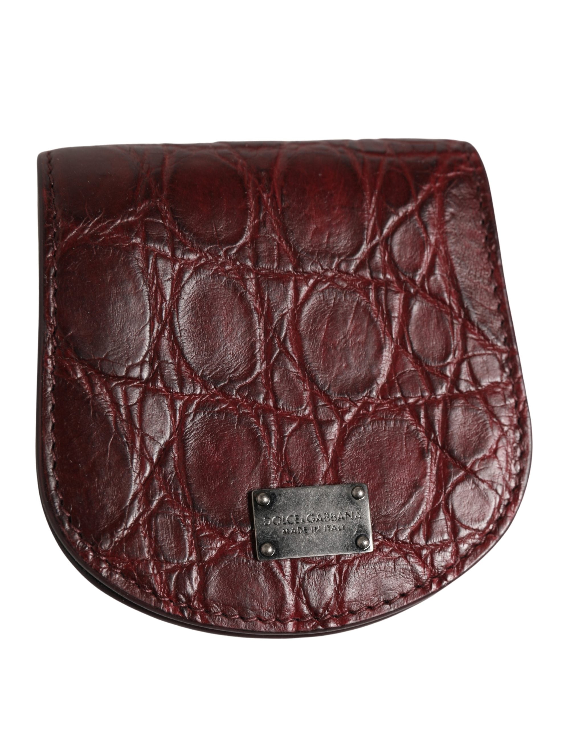 Dolce & Gabbana Burgundy Exotic Skin Condom Case Holder Pocket Wallet Dolce & Gabbana