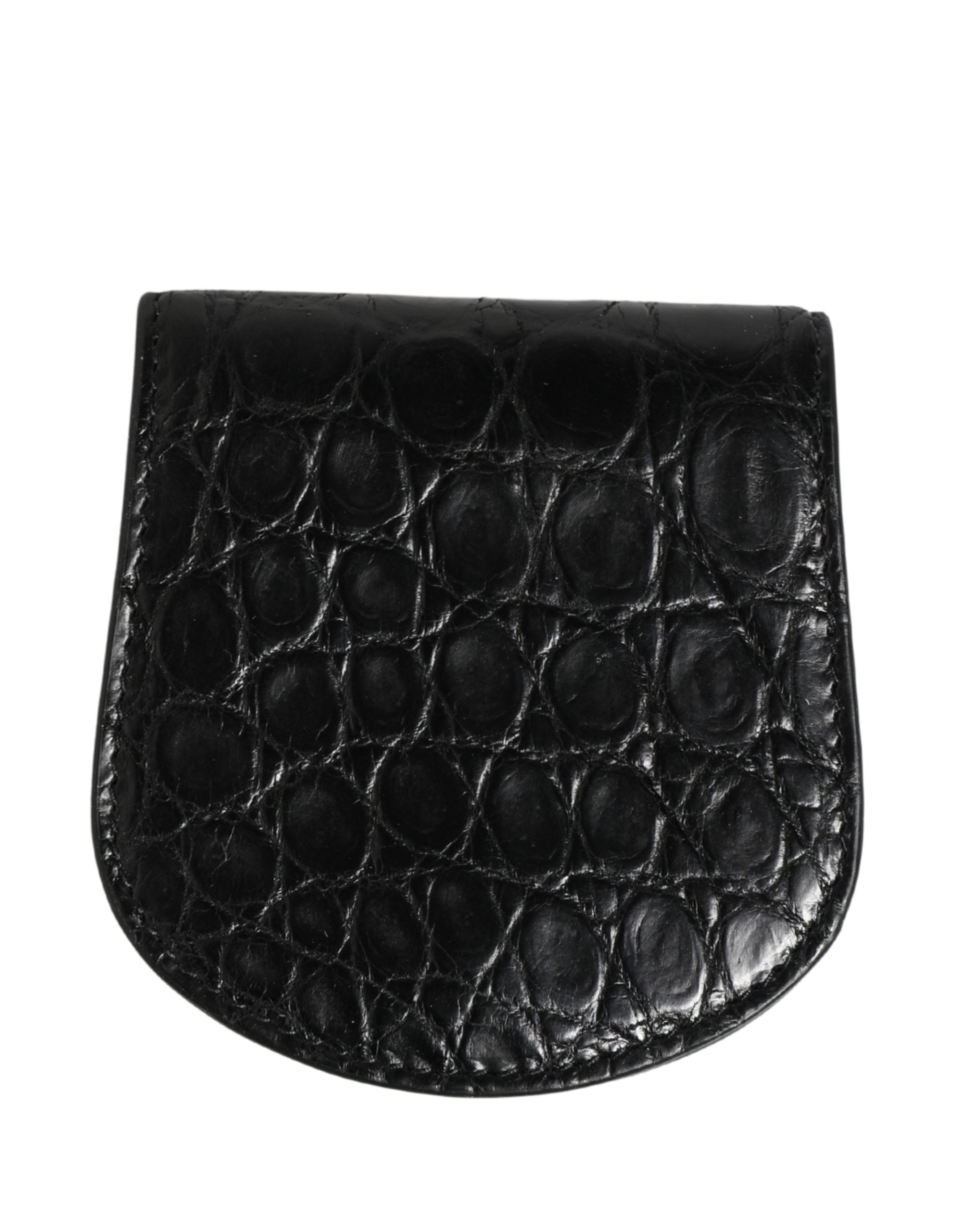 Dolce & Gabbana Black Exotic Skin Condom Case Holder Pocket Wallet Dolce & Gabbana