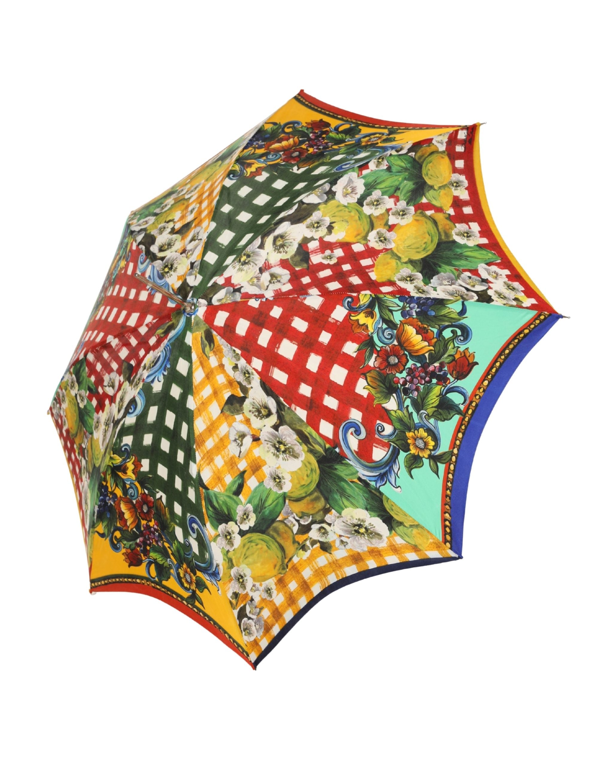 Dolce & Gabbana Multicolor Carretto Siciliano Print Collapsible Umbrella Dolce & Gabbana