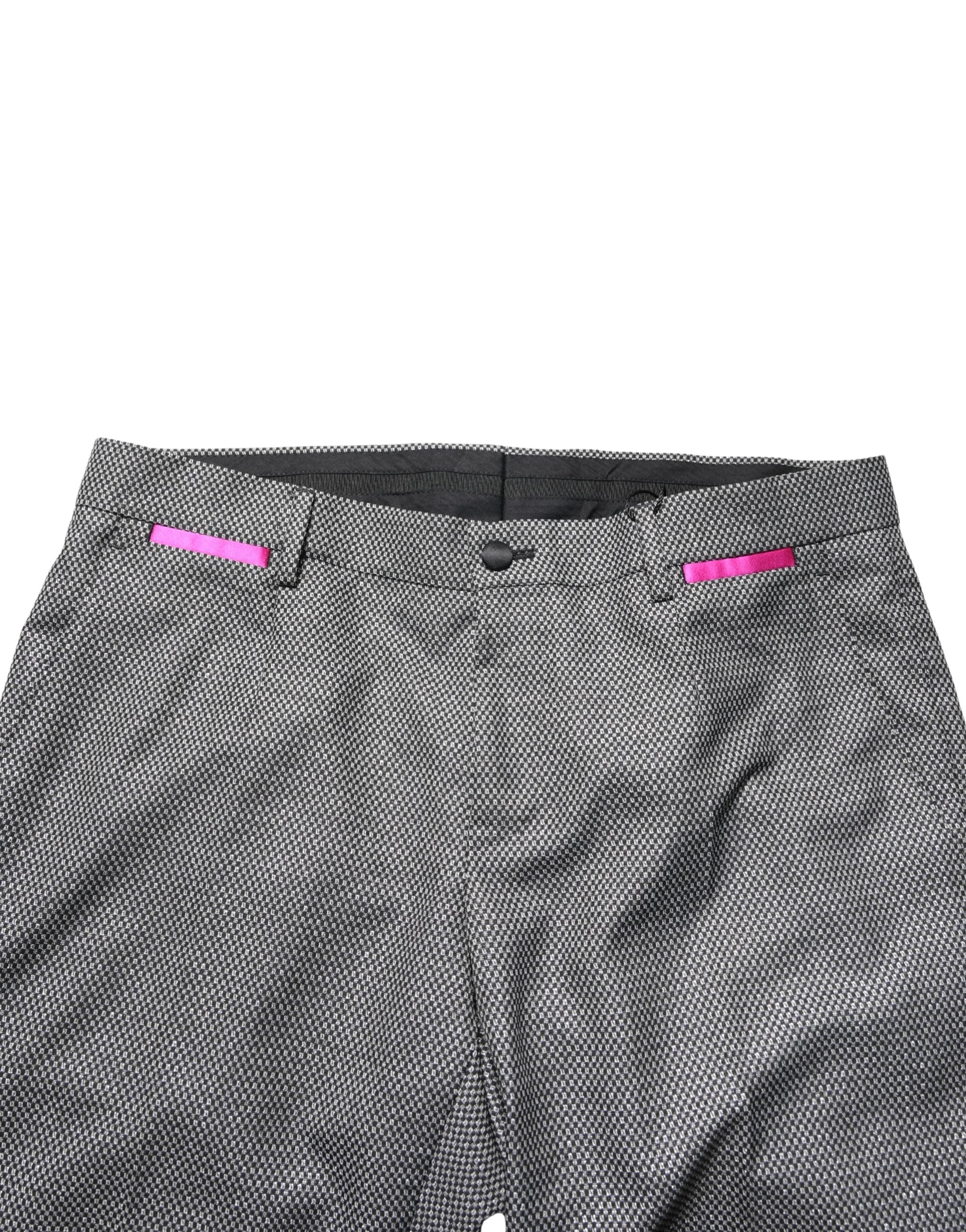 Dolce & Gabbana Gray Viscose Skinny Men Dress Trouser Pants Dolce & Gabbana