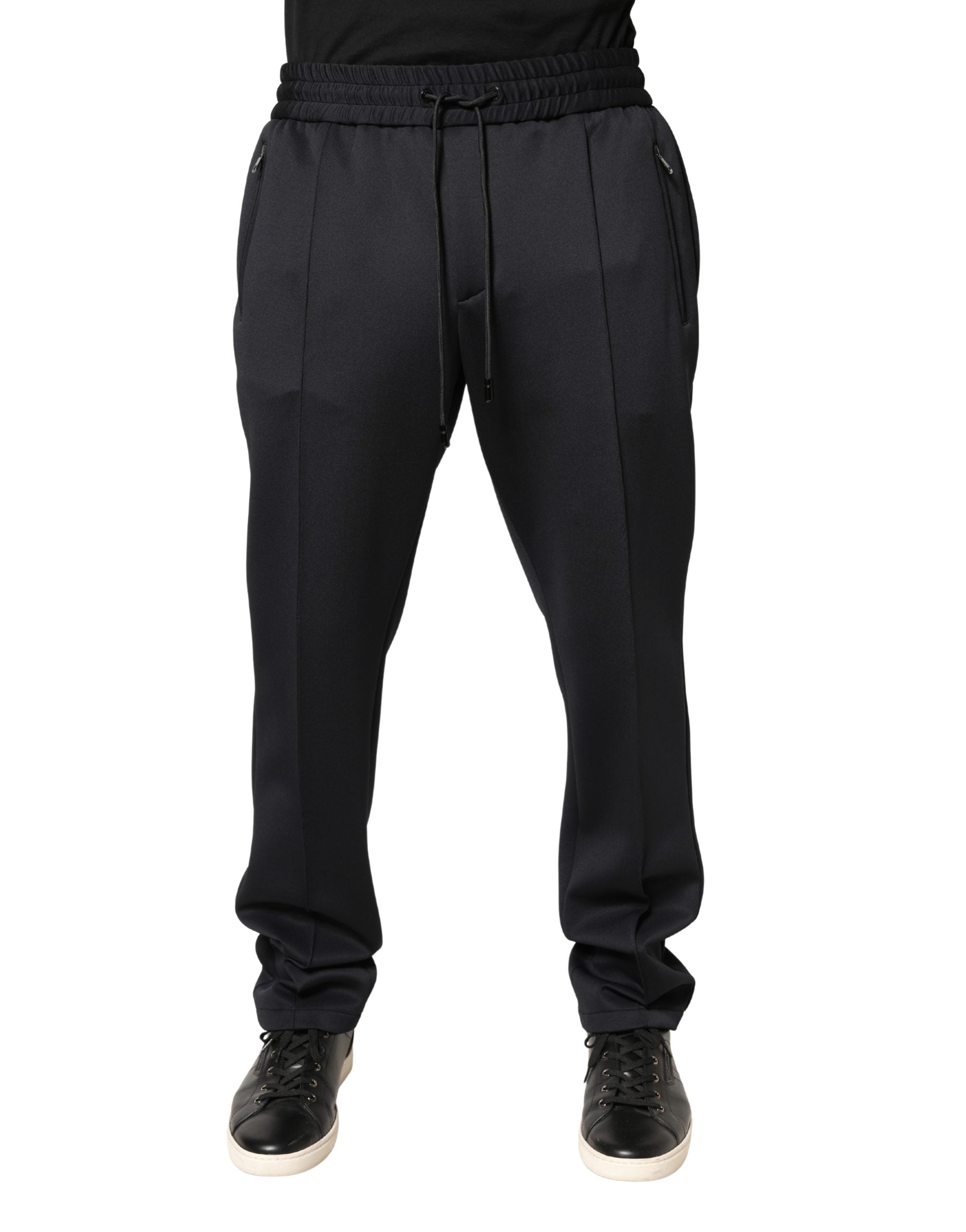 Dolce & Gabbana Black Polyester Skinny Jogger Trouser Pants Dolce & Gabbana