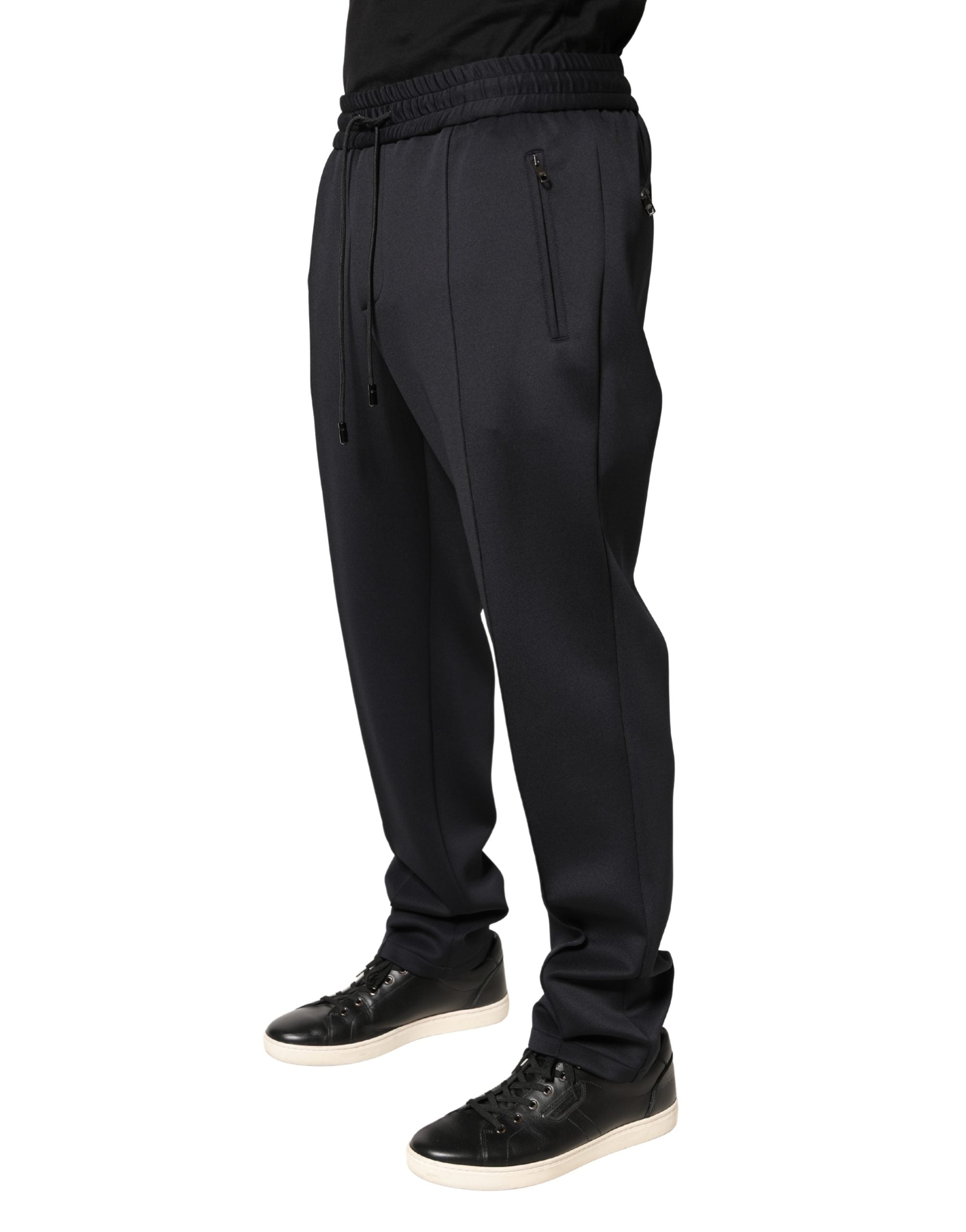 Dolce & Gabbana Black Polyester Skinny Jogger Trouser Pants Dolce & Gabbana