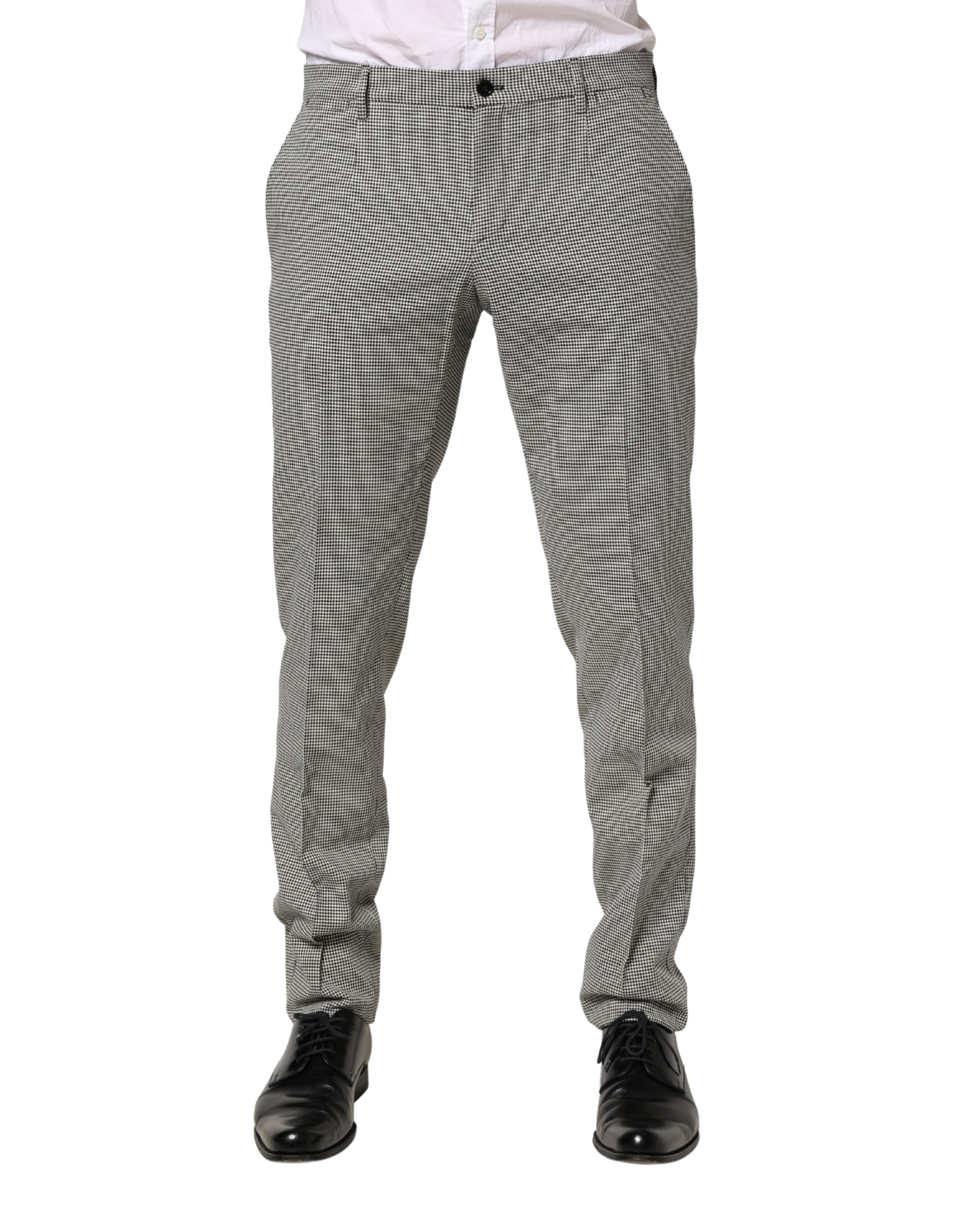 Dolce & Gabbana Gray Cotton Skinny Dress Formal Trouser Pants Dolce & Gabbana
