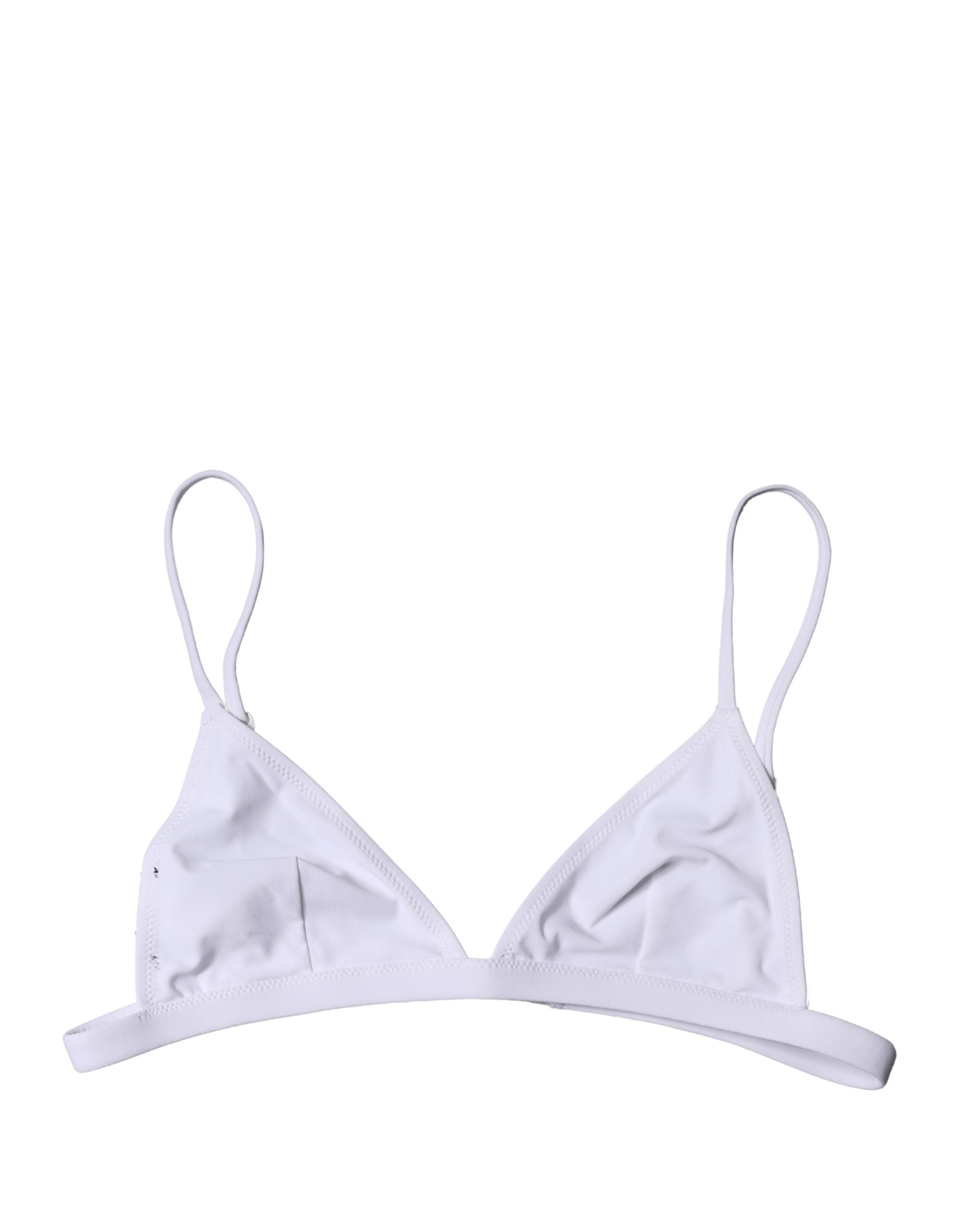 Dolce & Gabbana Top White Nylon Triangle Swimwear Beachwear Bikini Dolce & Gabbana