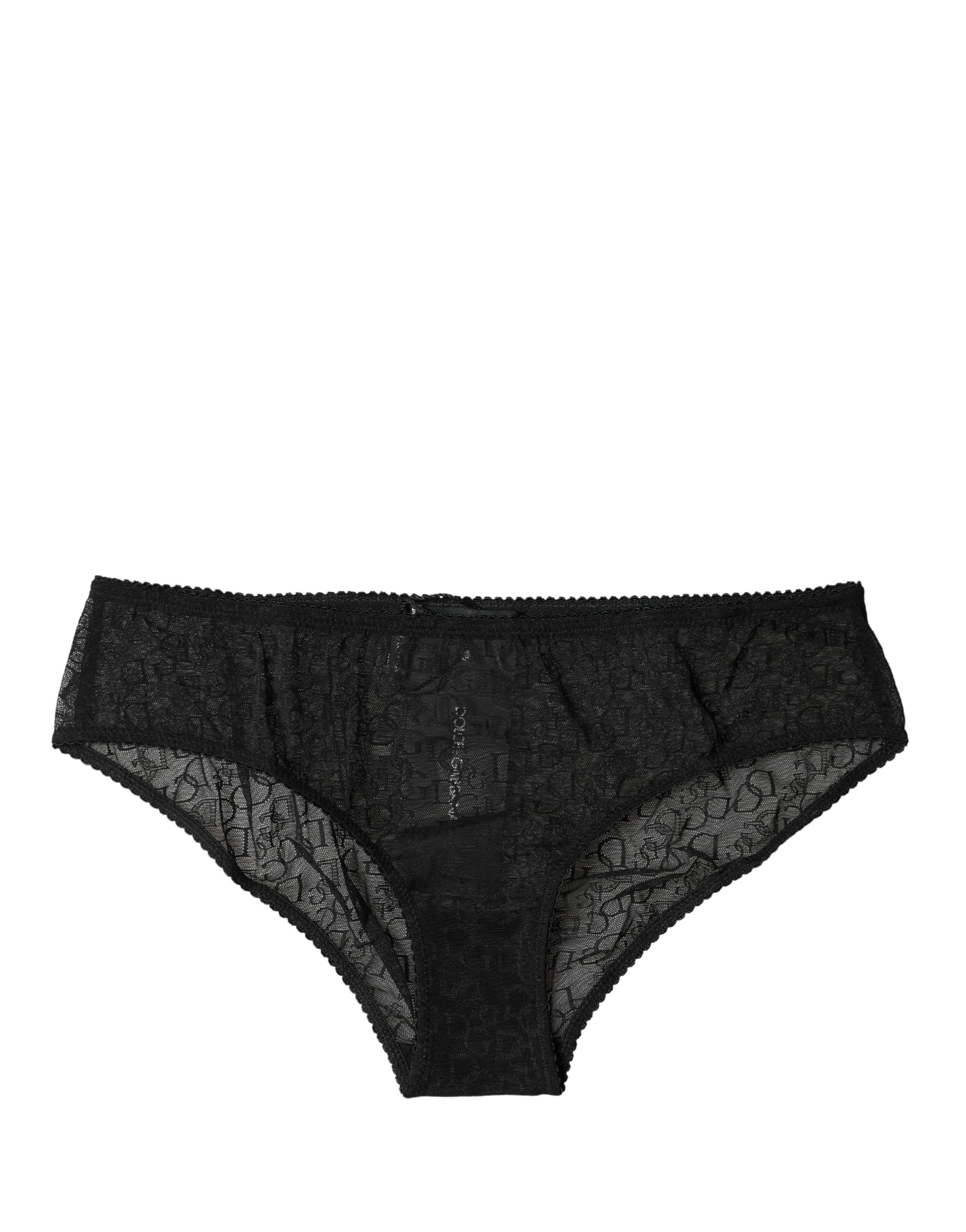 Dolce & Gabbana Black Nylon Stretch Mid Waist Brief Underwear Dolce & Gabbana
