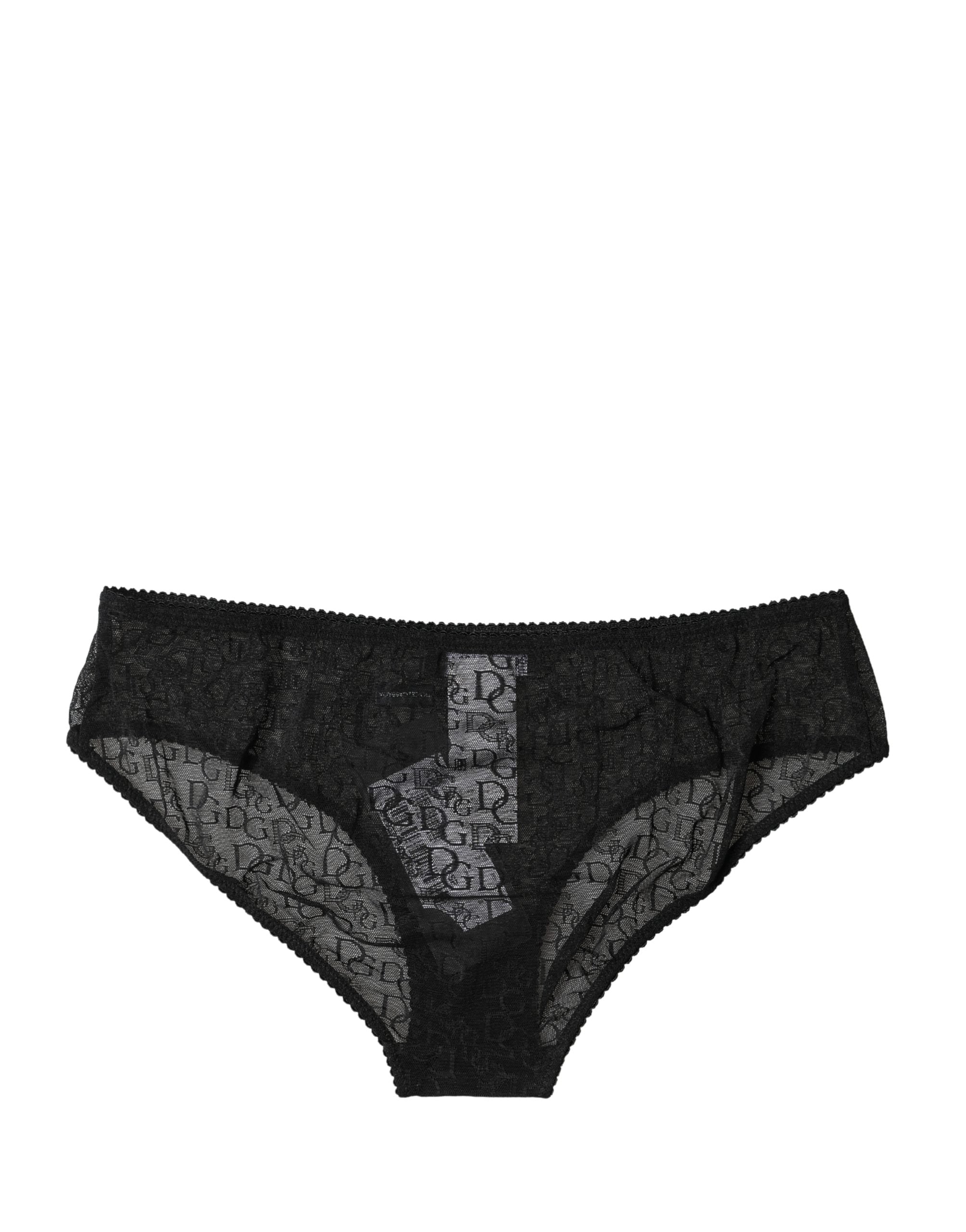 Dolce & Gabbana Black Nylon Stretch Mid Waist Brief Underwear Dolce & Gabbana