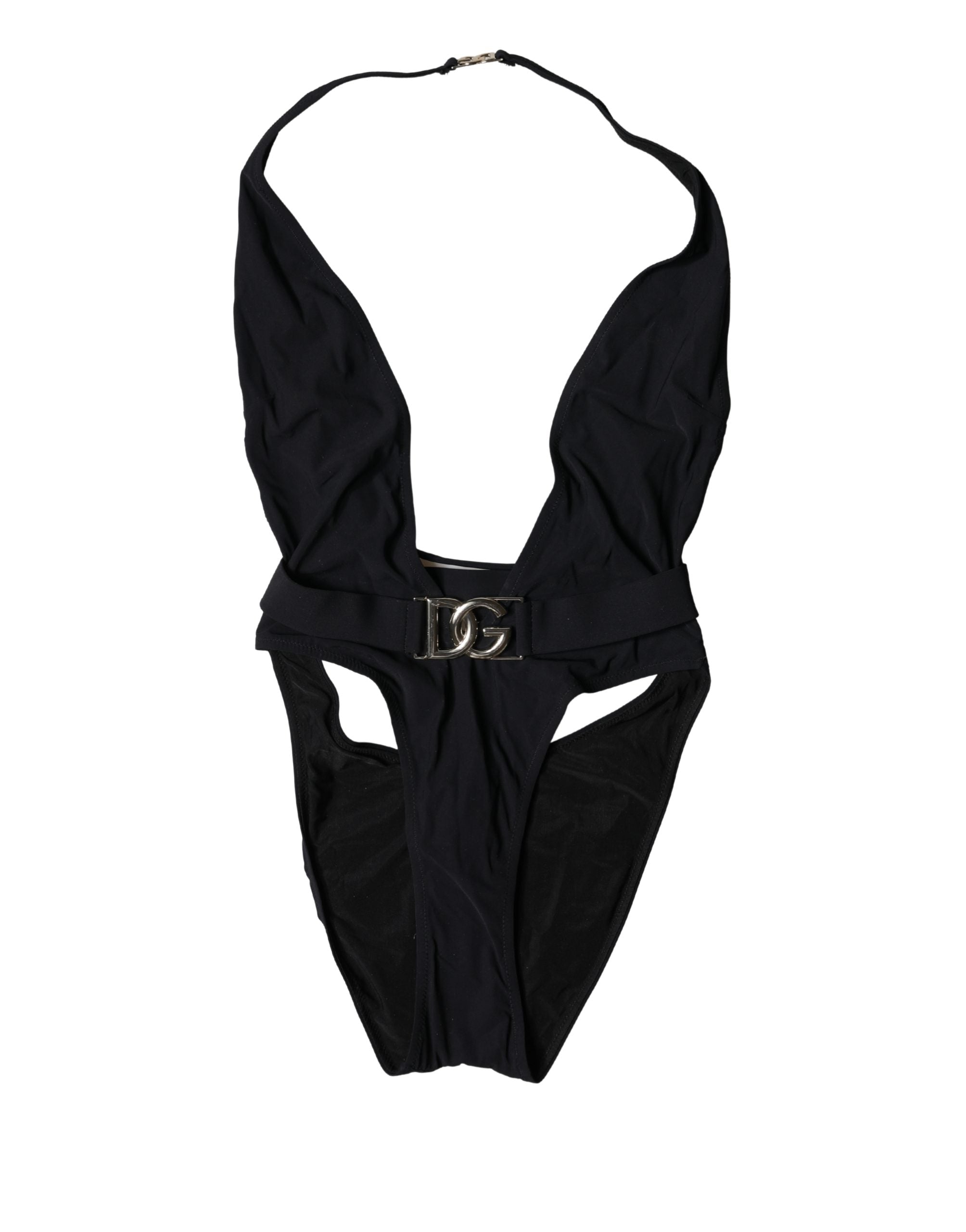 Dolce & Gabbana Black DG Nylon One-Piece Swimsuit Swimwear Dolce & Gabbana