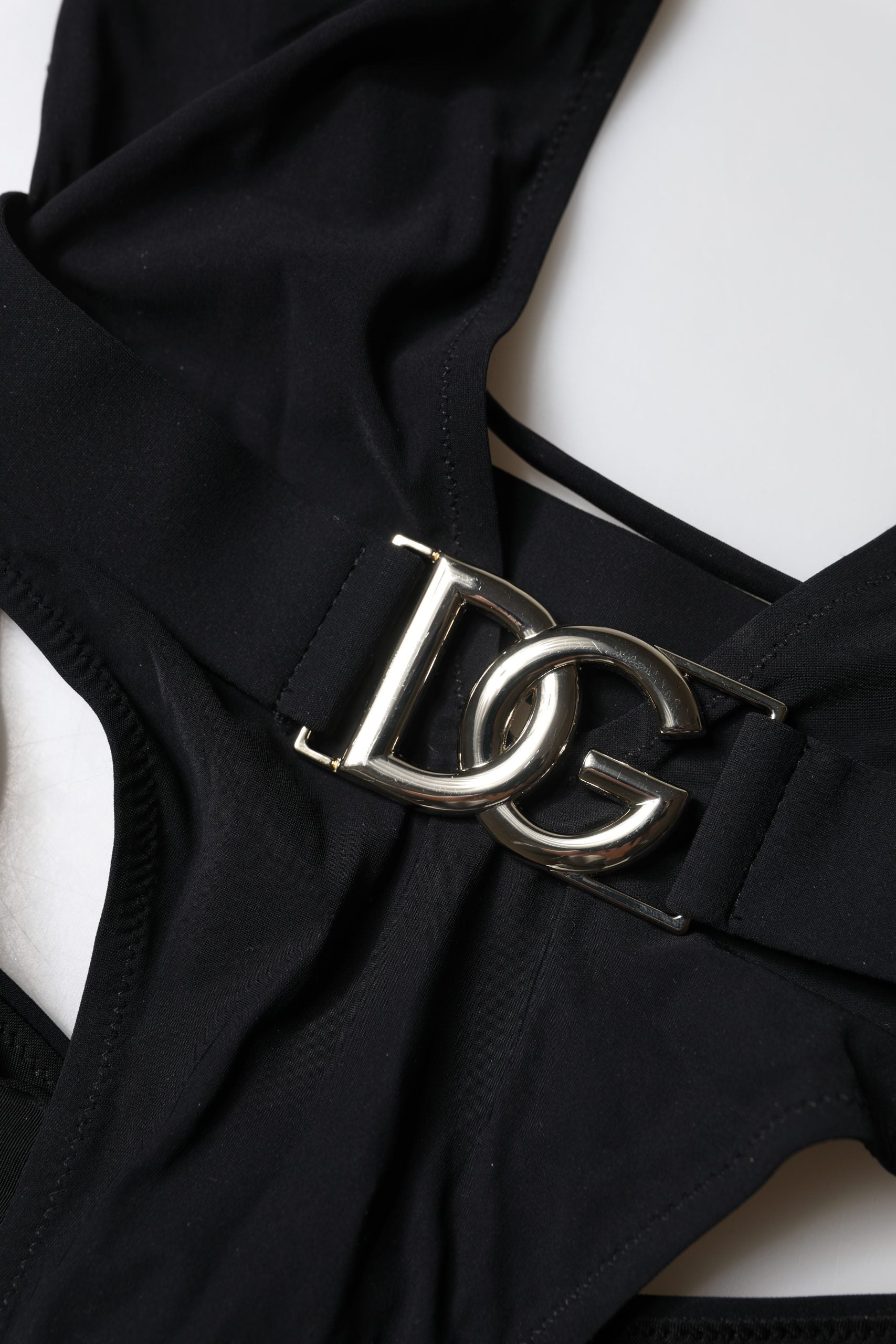 Dolce & Gabbana Black DG Nylon One-Piece Swimsuit Swimwear Dolce & Gabbana