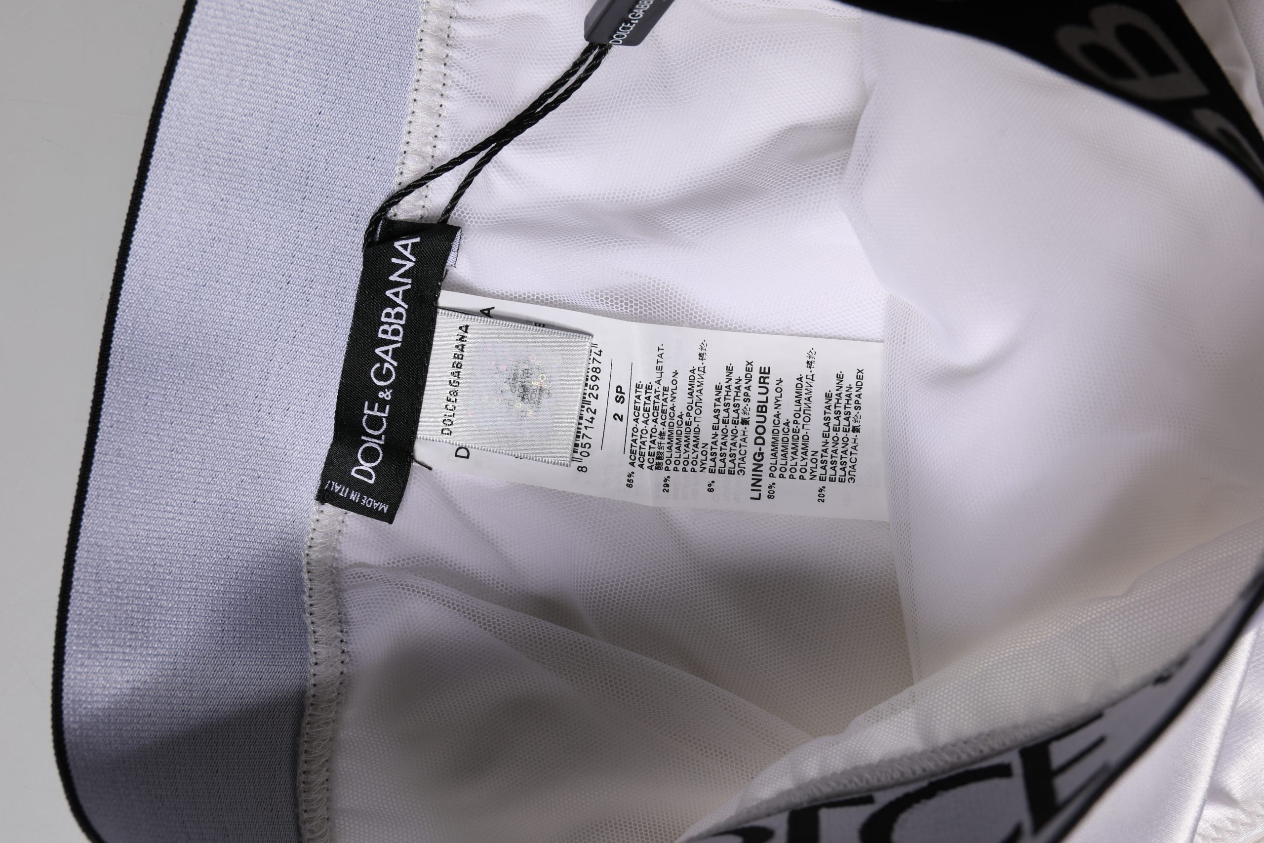 Dolce & Gabbana White Logo Brief High Waist Panty Underwear Dolce & Gabbana