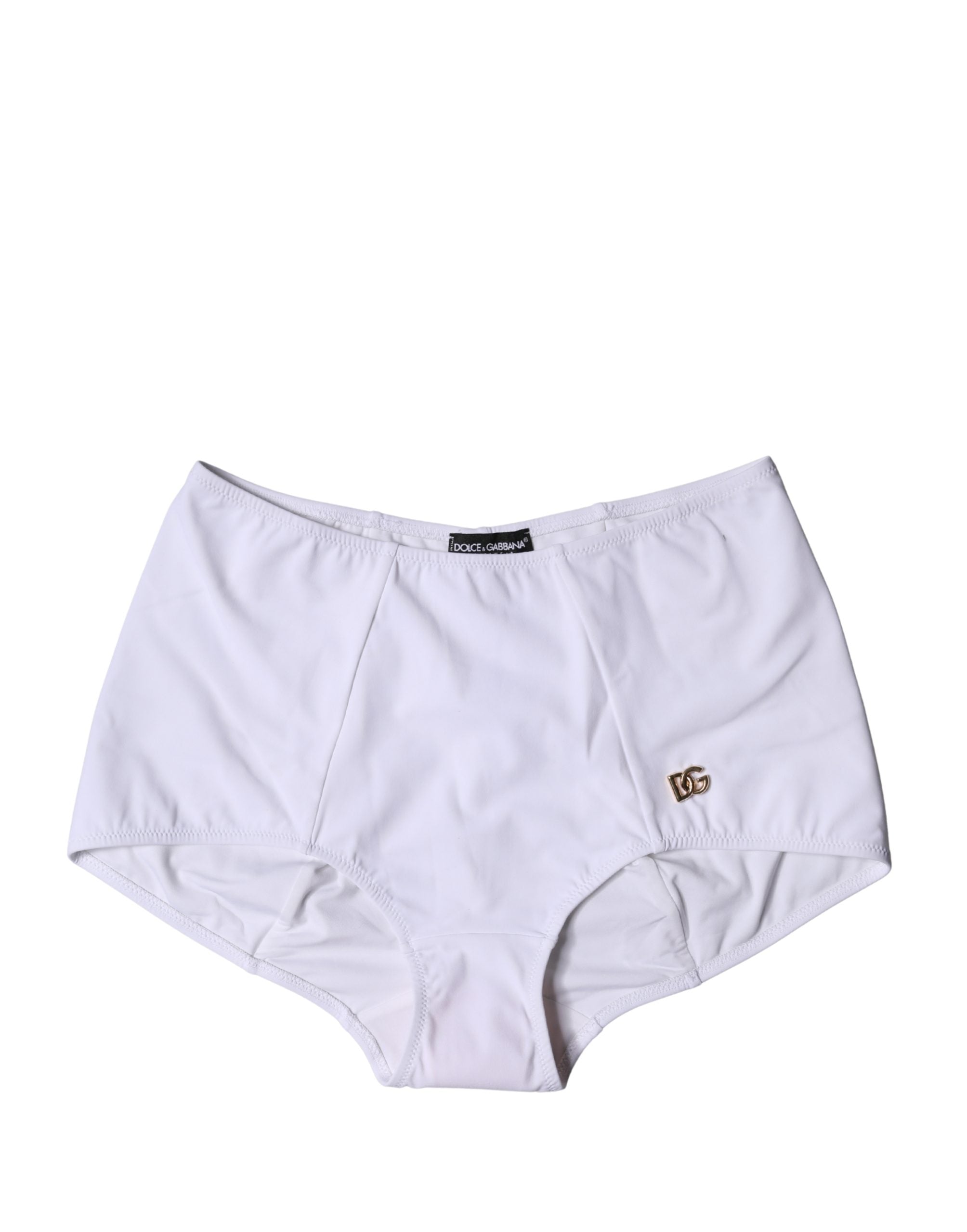 Dolce & Gabbana White Logo Girdle High Waist Panty Underwear Dolce & Gabbana
