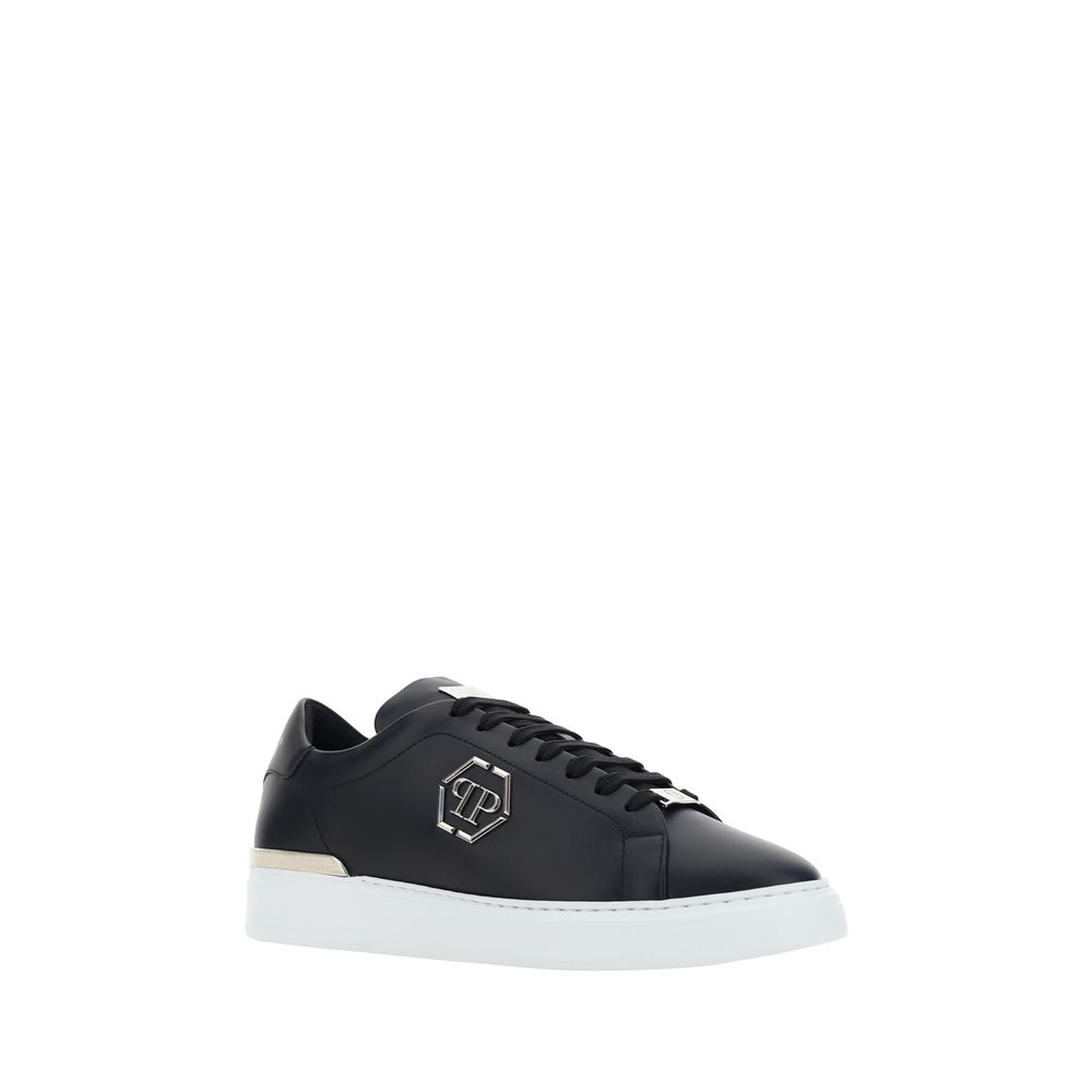 Philipp Plein Black Calf Leather Bos Taurus Low Top Sneakers Philipp Plein
