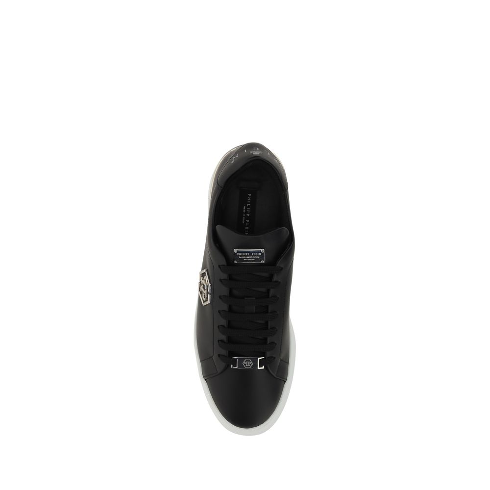 Philipp Plein Black Calf Leather Bos Taurus Low Top Sneakers Philipp Plein
