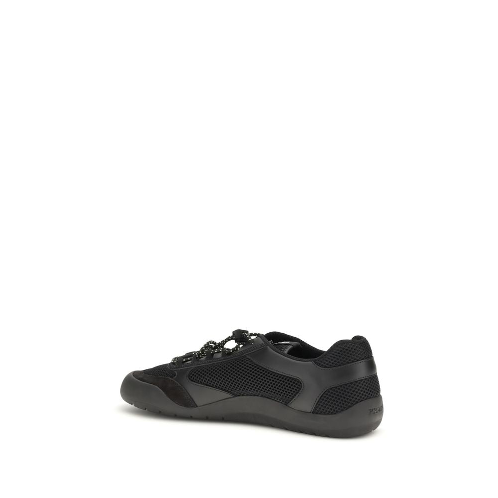 Prada Black Polyester Athletic Sneakers Prada