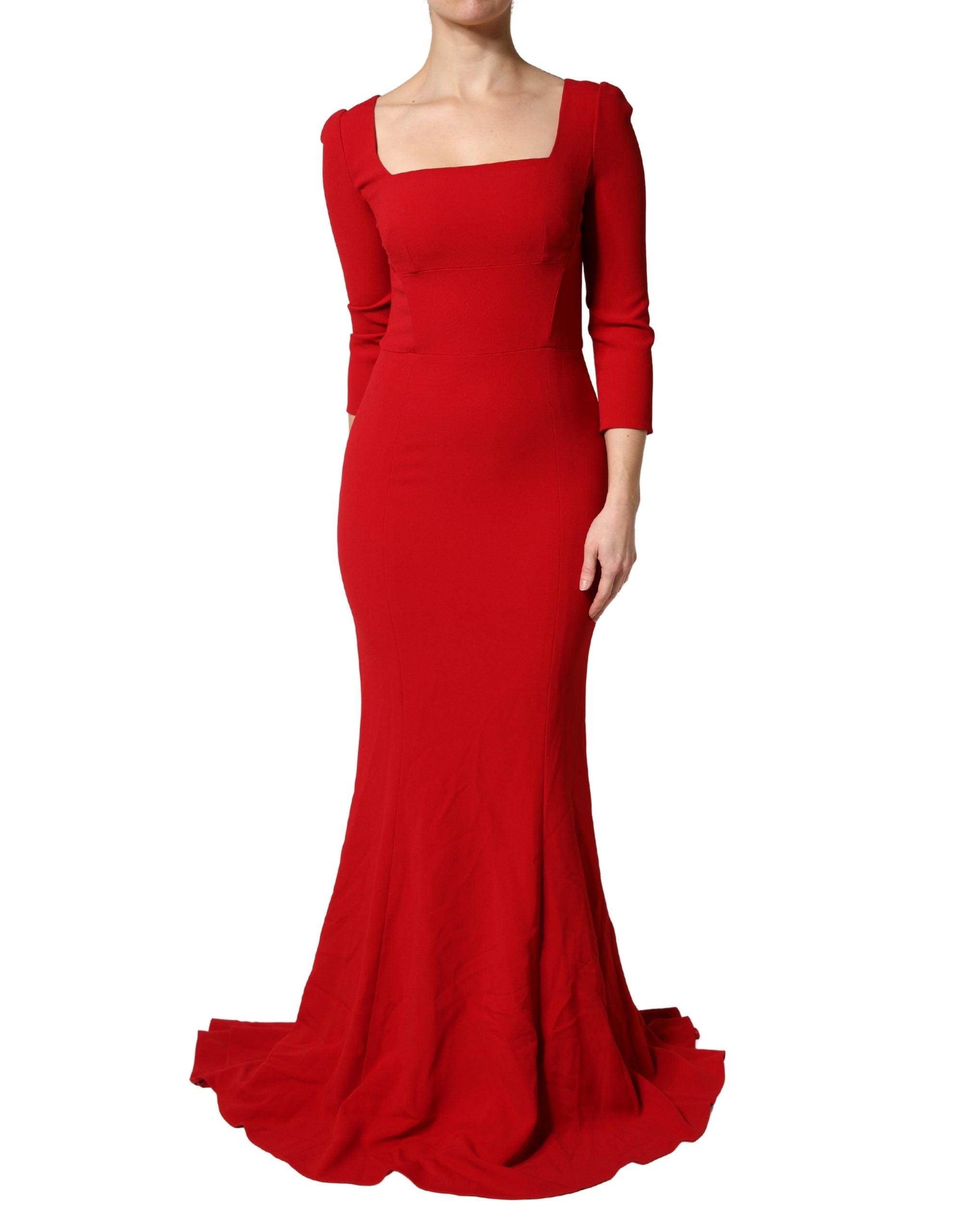 Dolce & Gabbana Red Viscose Sheath Bodycon Mermaid Dress Dolce & Gabbana