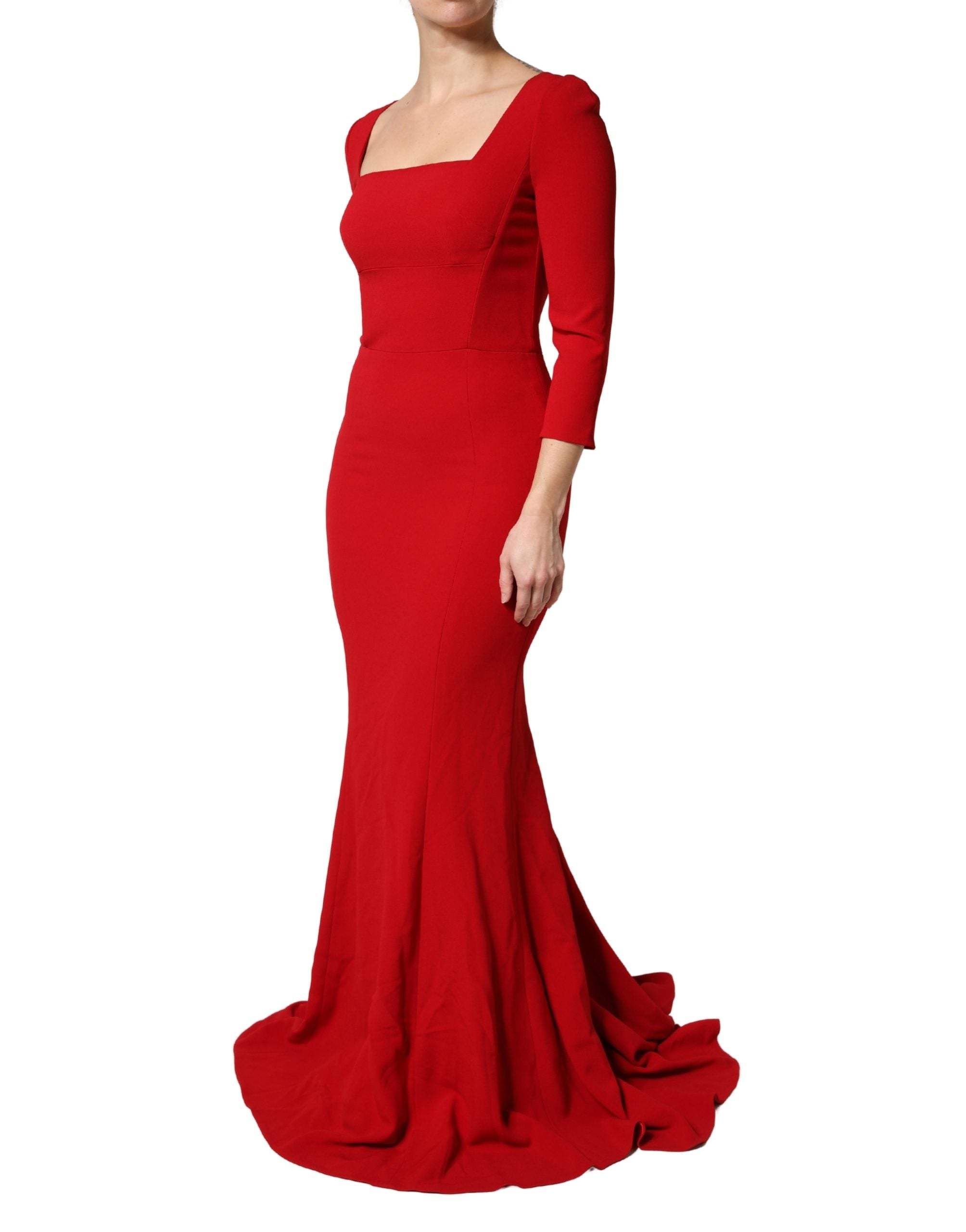 Dolce & Gabbana Red Viscose Sheath Bodycon Mermaid Dress Dolce & Gabbana