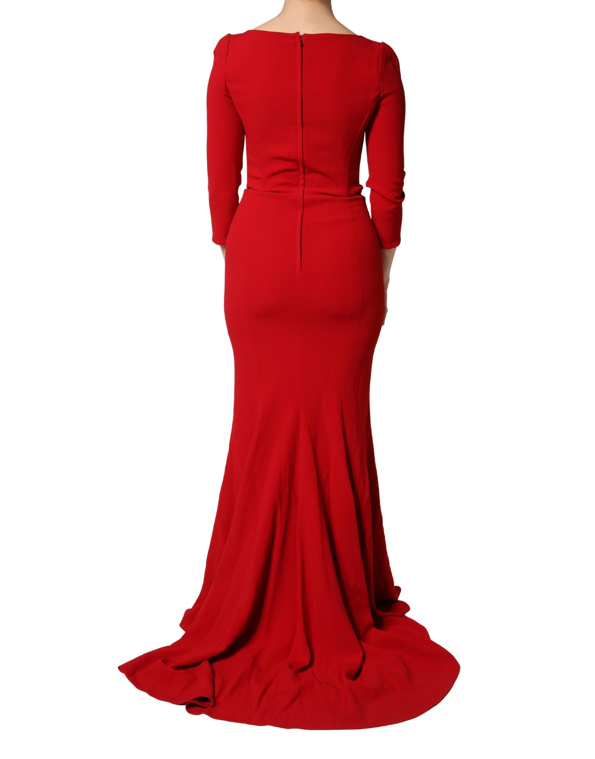 Dolce & Gabbana Red Viscose Sheath Bodycon Mermaid Dress Dolce & Gabbana