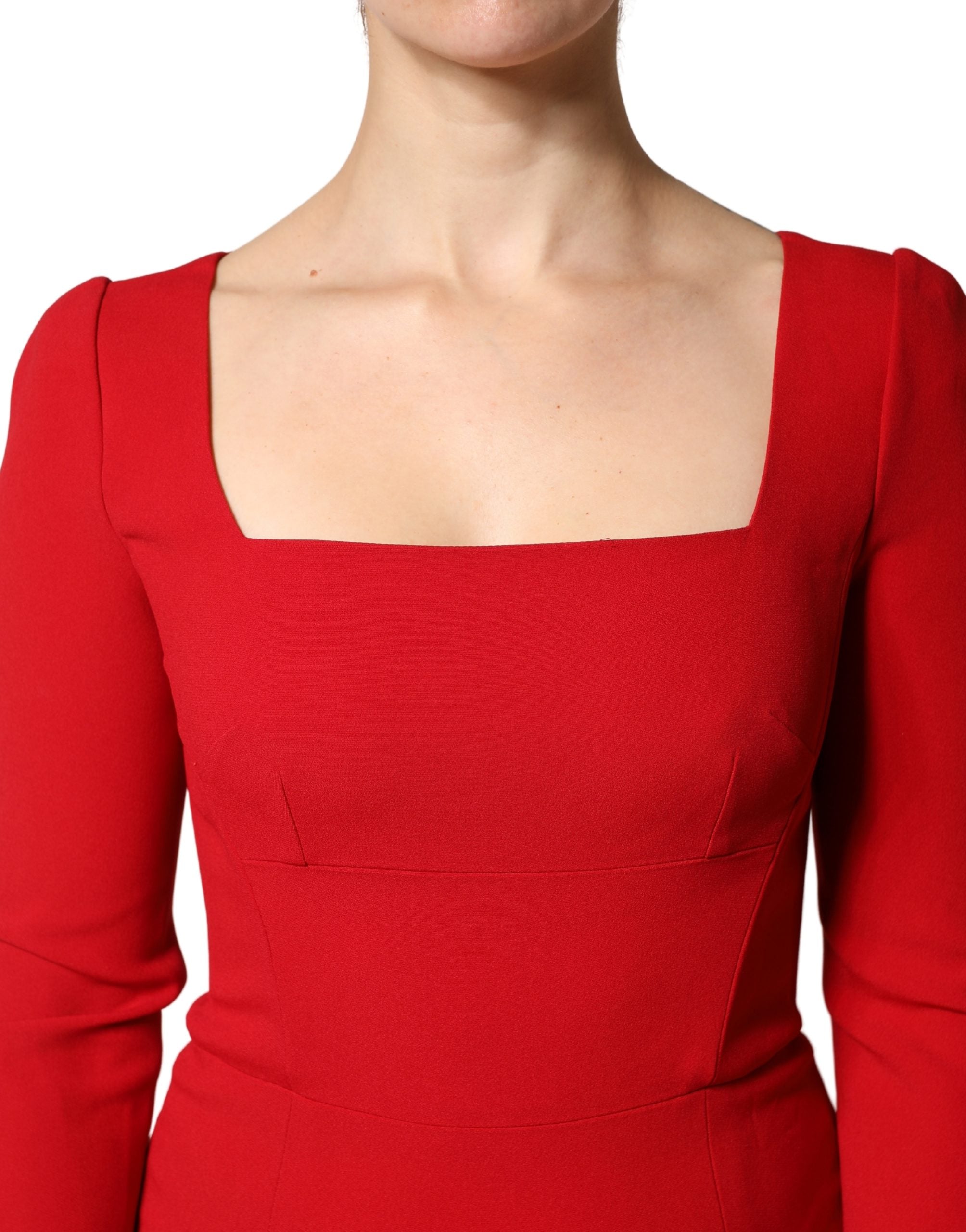 Dolce & Gabbana Red Viscose Sheath Bodycon Mermaid Dress Dolce & Gabbana