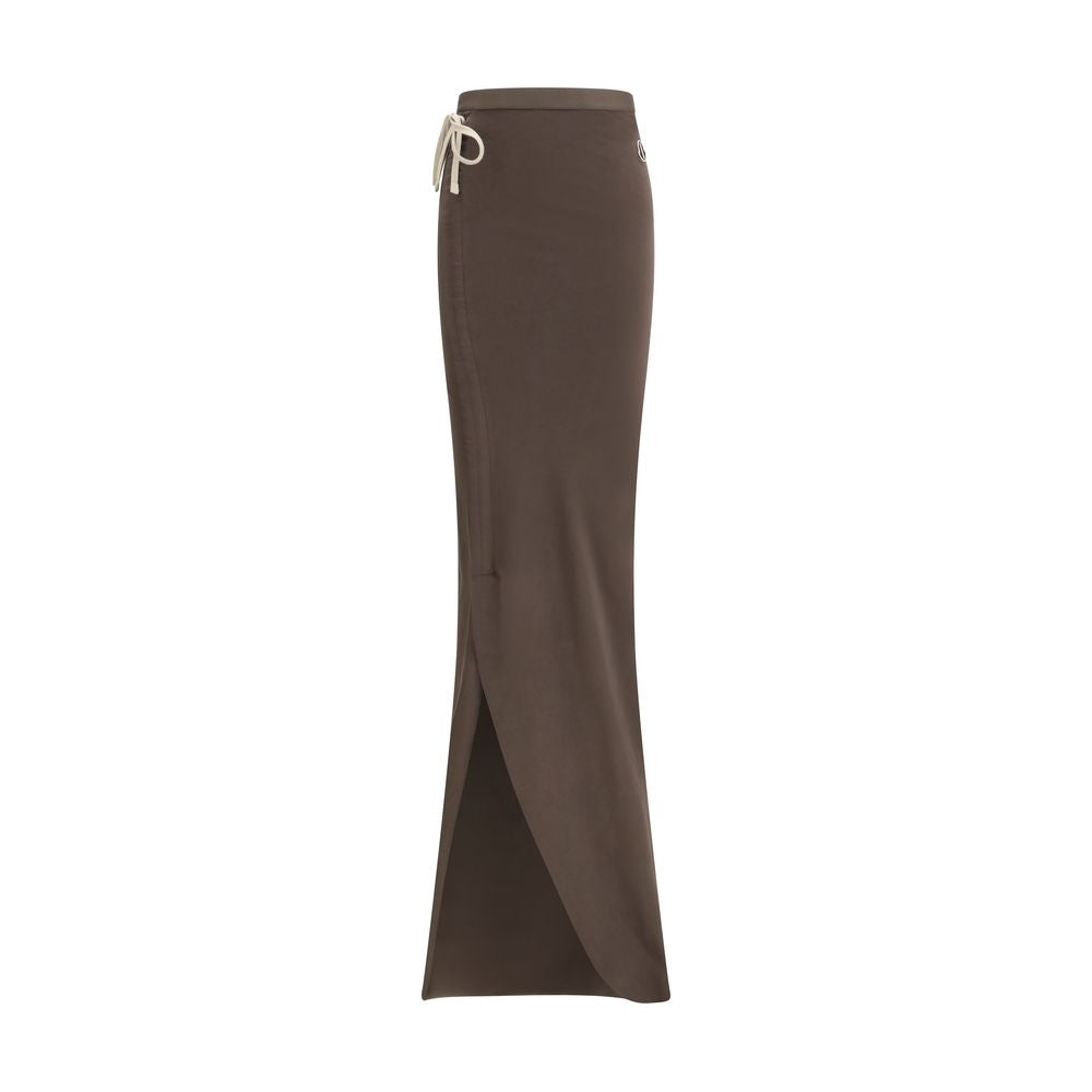 Moncler x Rick Owens Brown Cotton Long Skirt Moncler x Rick Owens