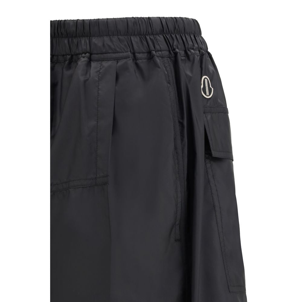 Moncler x Rick Owens Black Polyester Bermuda Shorts Moncler x Rick Owens