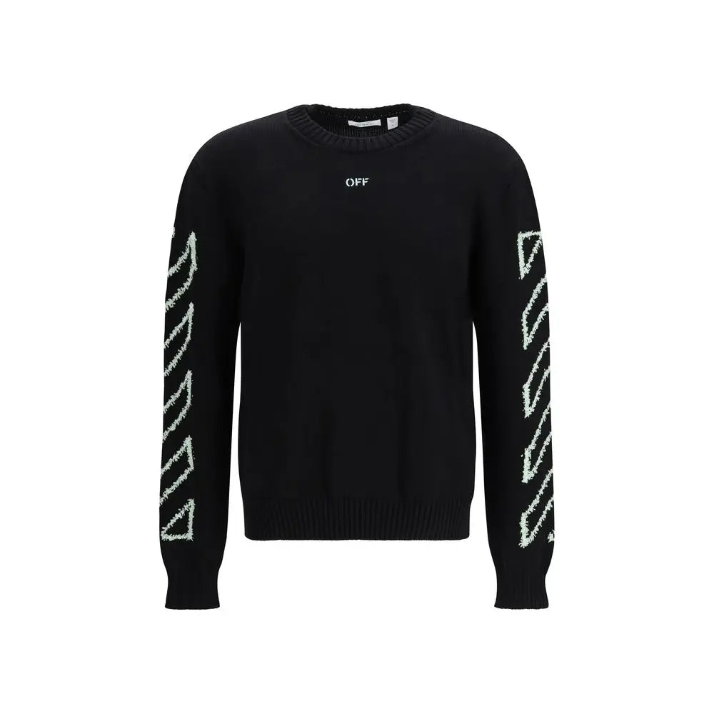 Off-White Black Cotton Sweatshirt Off-White