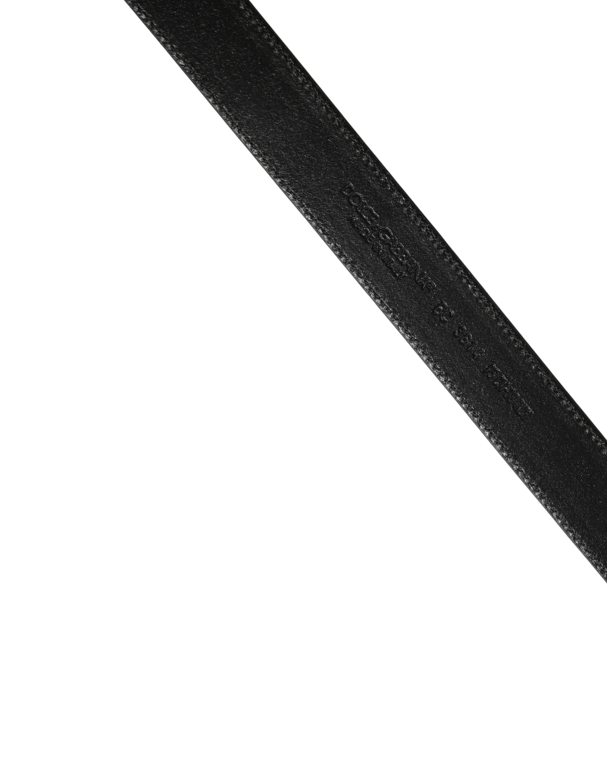 Dolce & Gabbana Men Brown Classic Leather Metal Buckle Belt Dolce & Gabbana