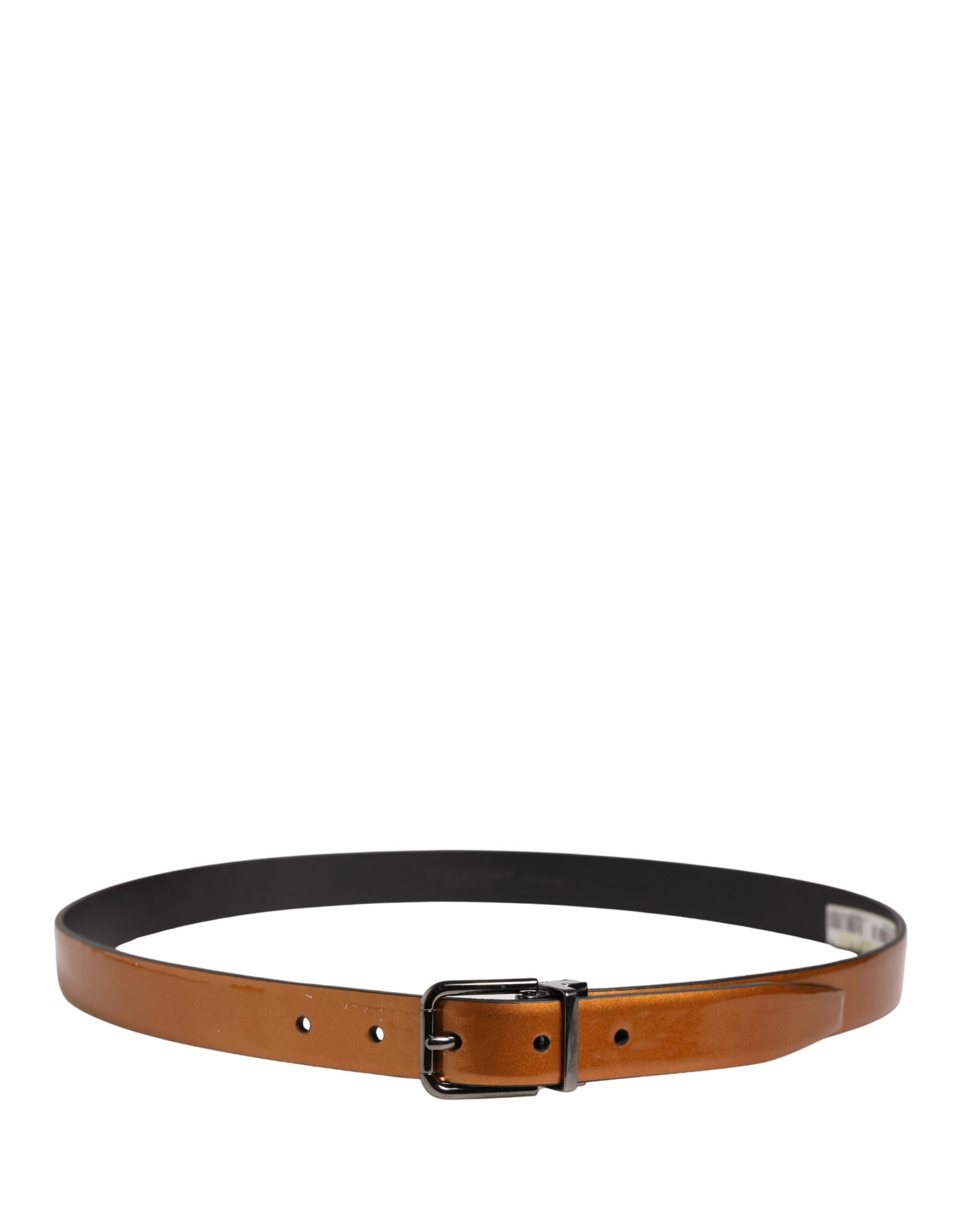 Dolce & Gabbana Men Brown Classic Leather Metal Buckle Belt Dolce & Gabbana