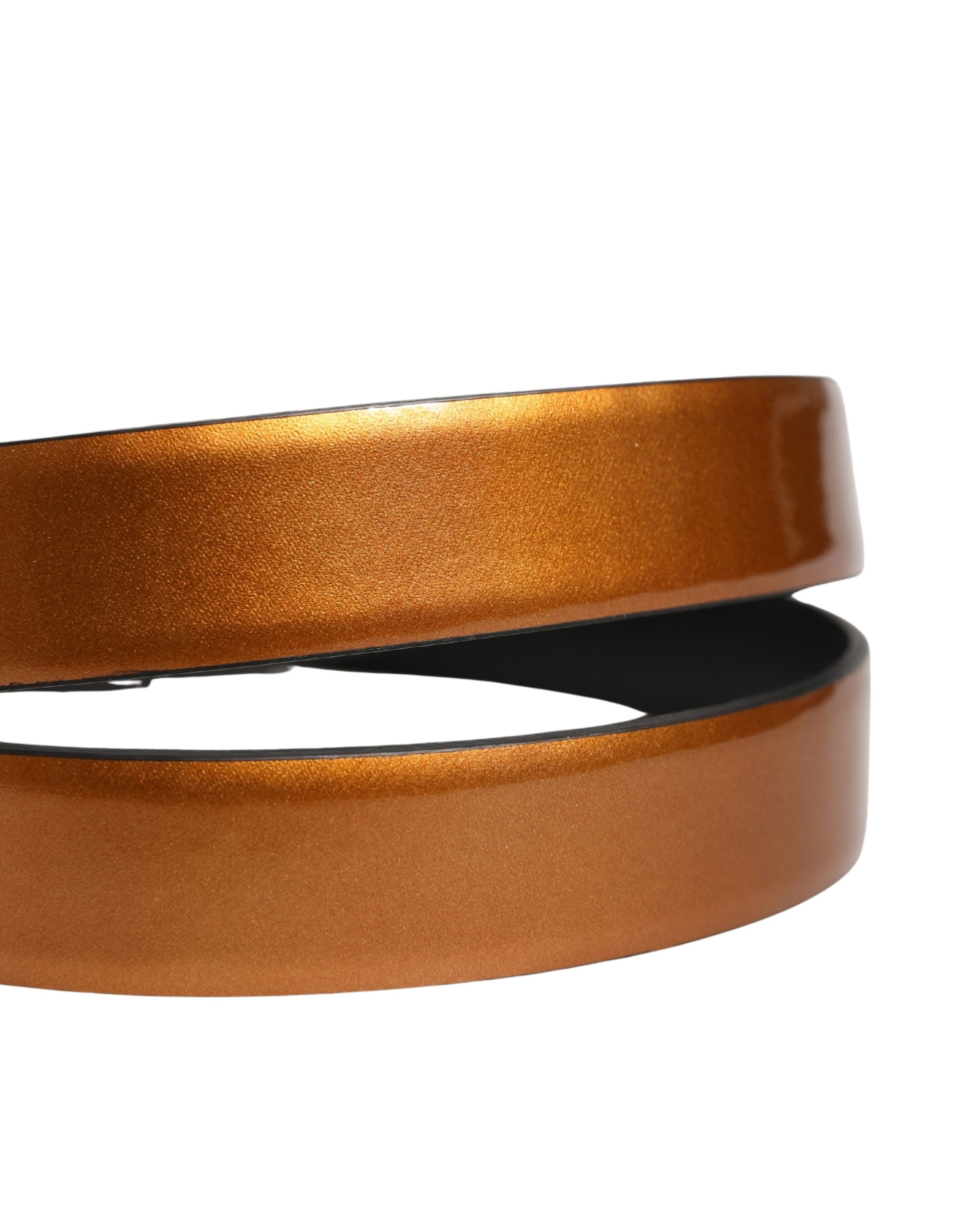 Dolce & Gabbana Men Brown Classic Leather Metal Buckle Belt Dolce & Gabbana
