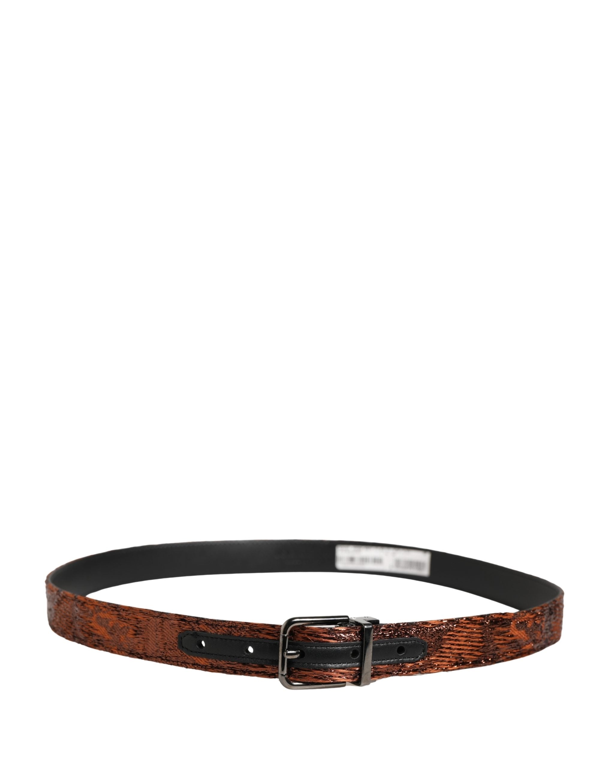 Dolce & Gabbana Men Brown Classic Polyester Metal Buckle Belt Dolce & Gabbana