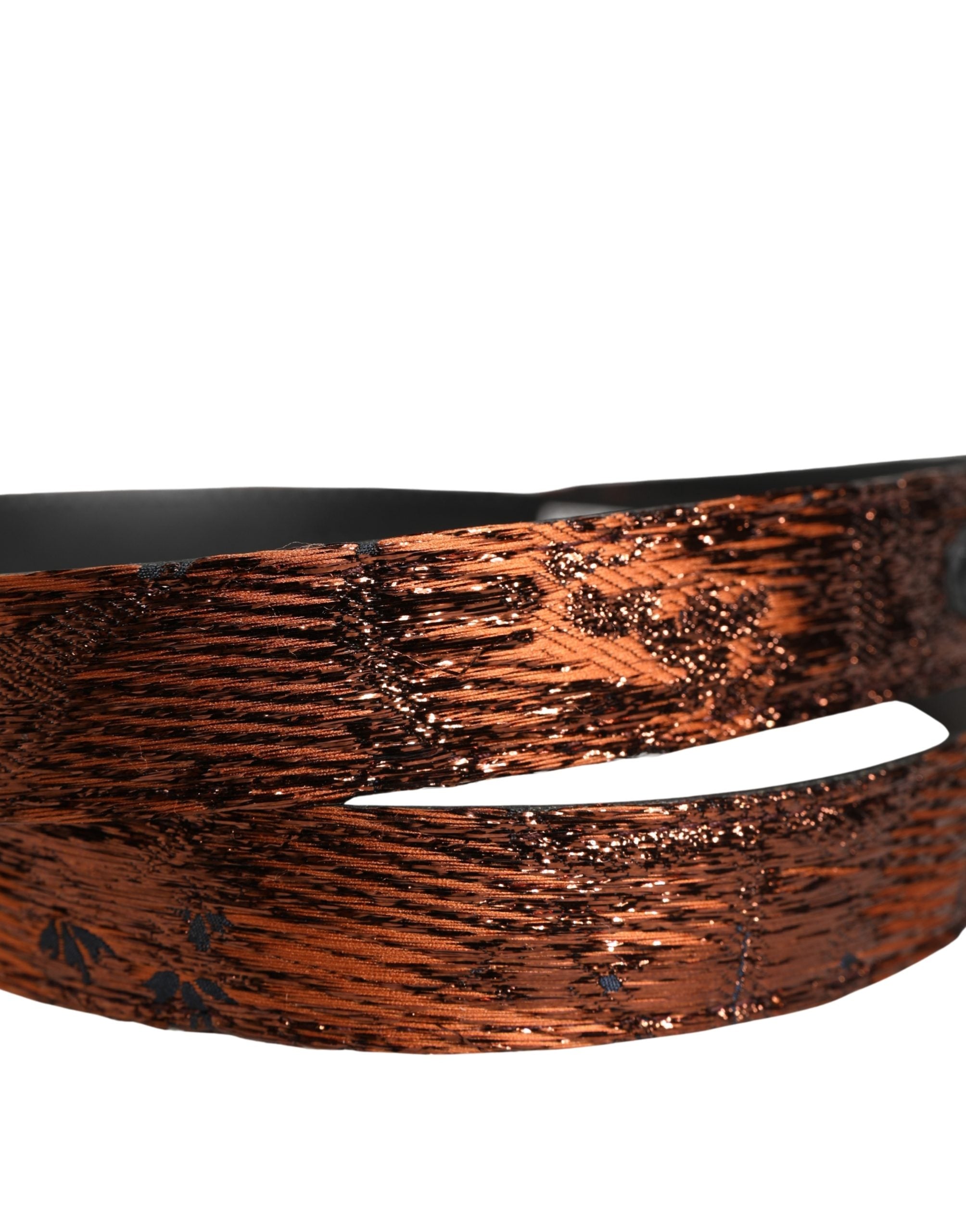 Dolce & Gabbana Men Brown Classic Polyester Metal Buckle Belt Dolce & Gabbana