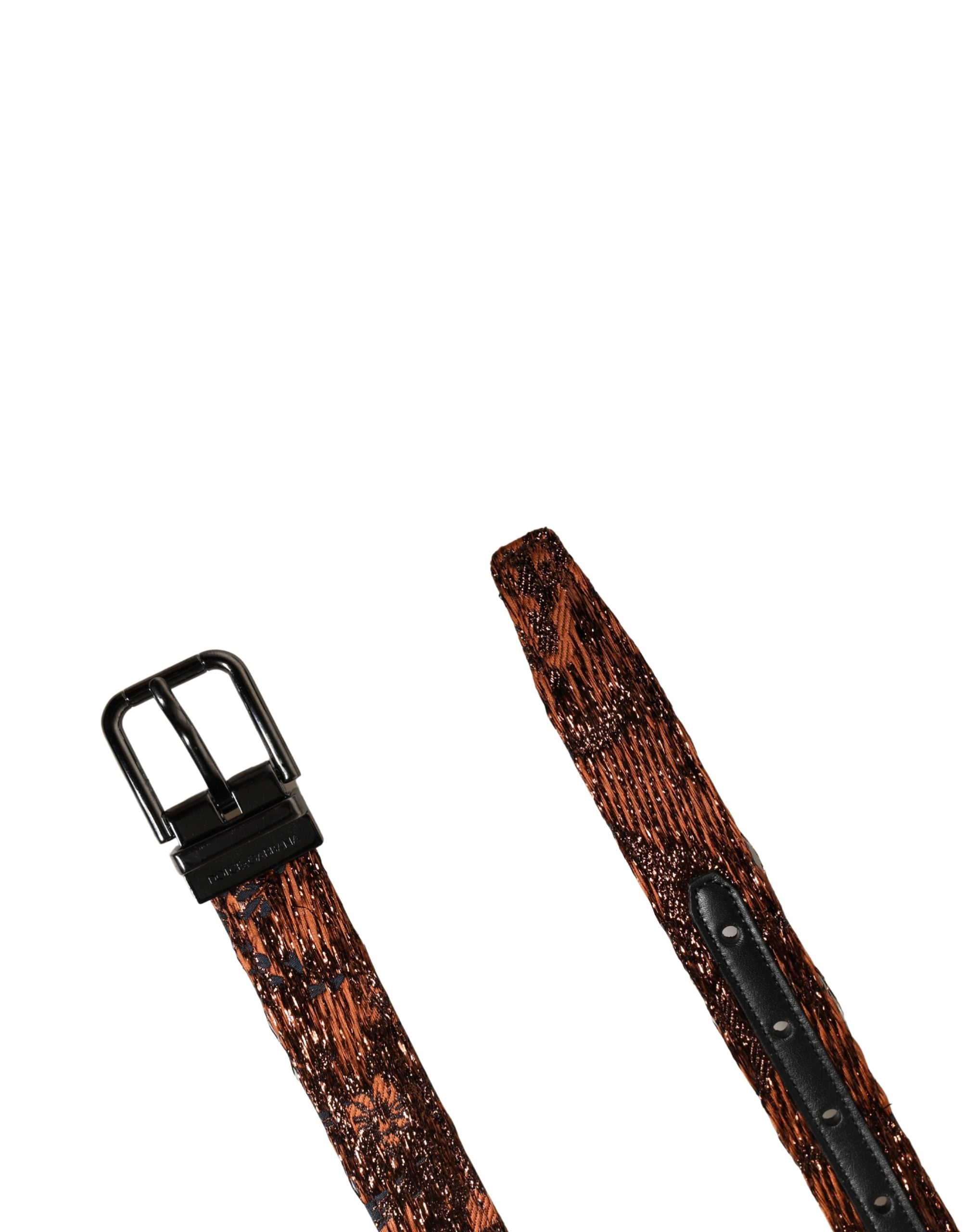 Dolce & Gabbana Men Brown Classic Polyester Metal Buckle Belt Dolce & Gabbana