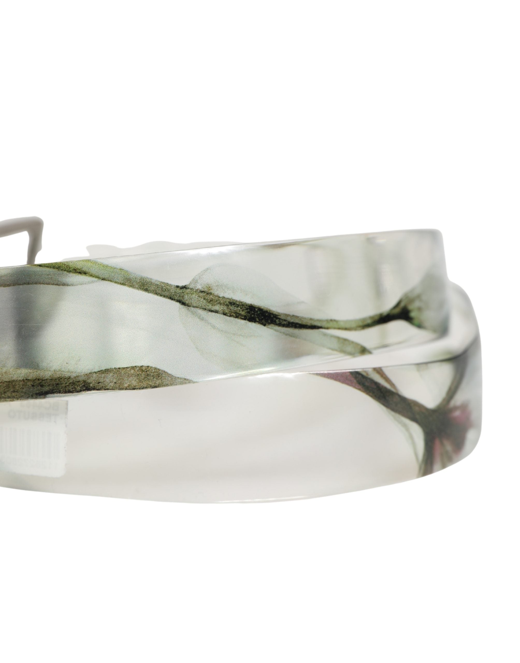Dolce & Gabbana Men White Floral PVC Silver Metal Buckle Belt Dolce & Gabbana