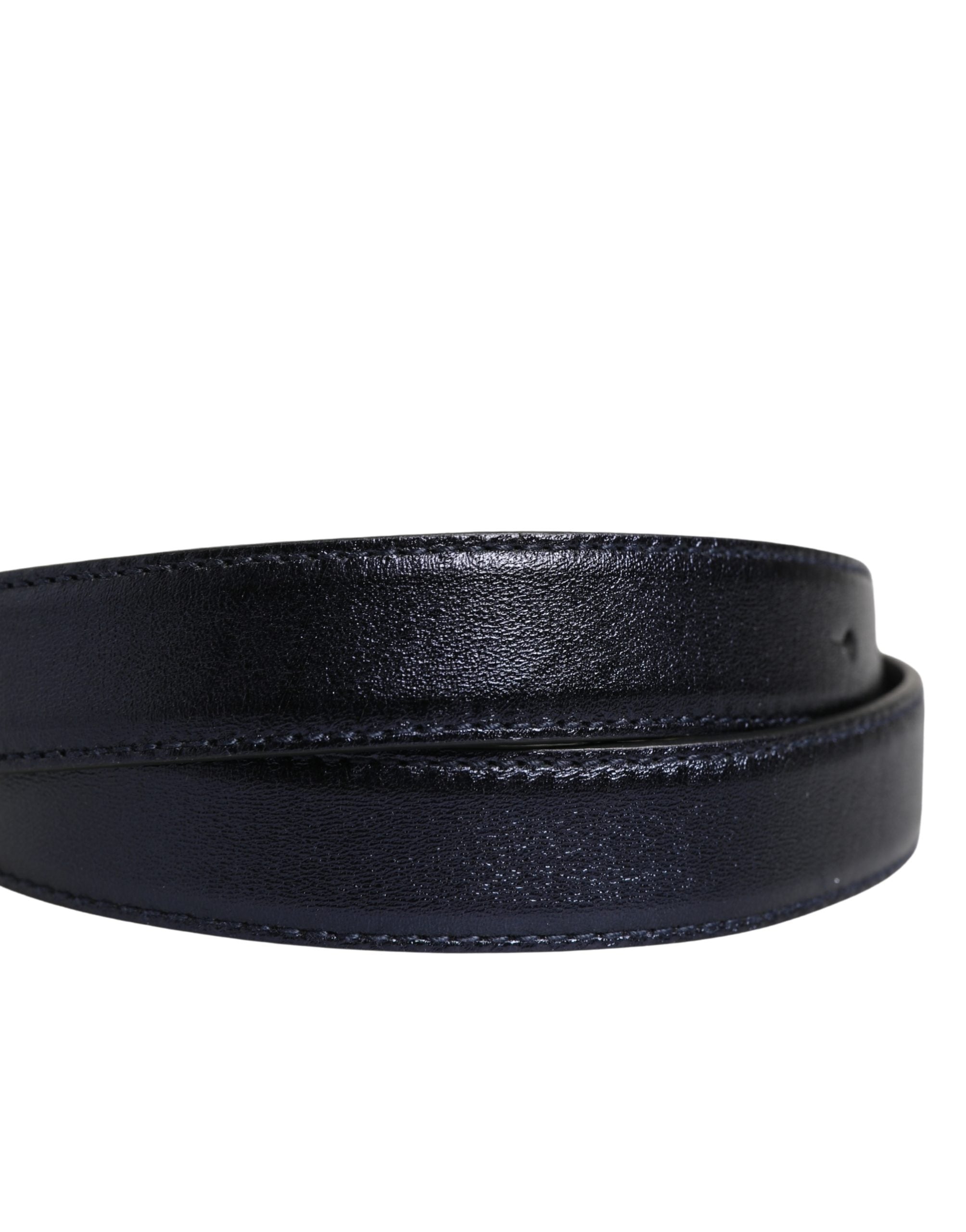 Dolce & Gabbana Men Black Classic Leather Square Buckle Belt Dolce & Gabbana