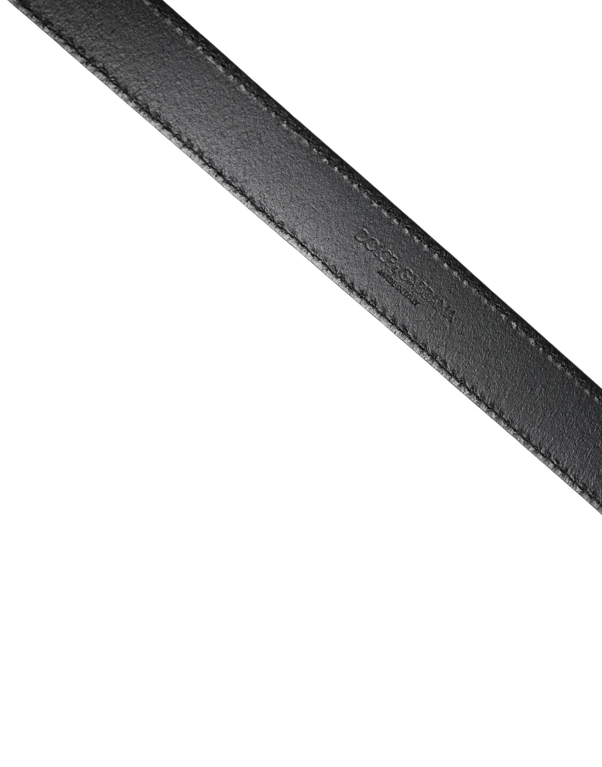 Dolce & Gabbana Men Black Classic Leather Square Buckle Belt