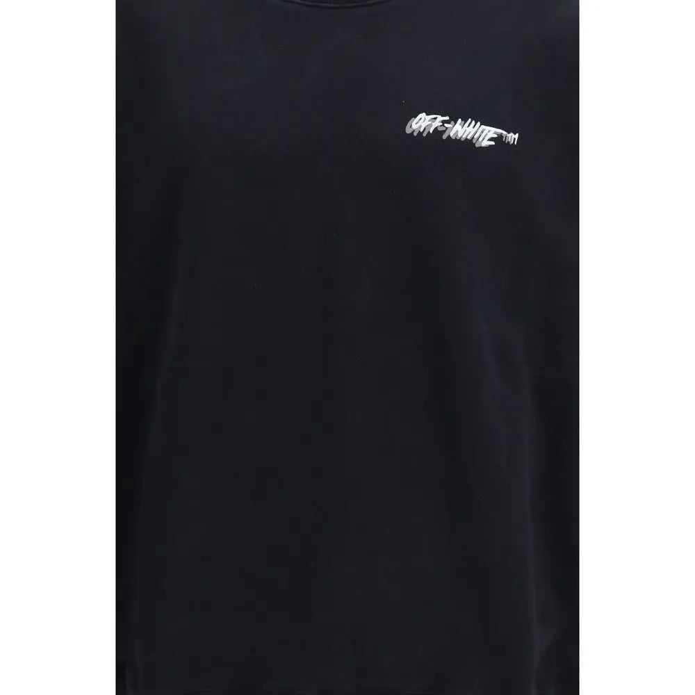 Off-White Black Cotton Sweatshirt Off-White