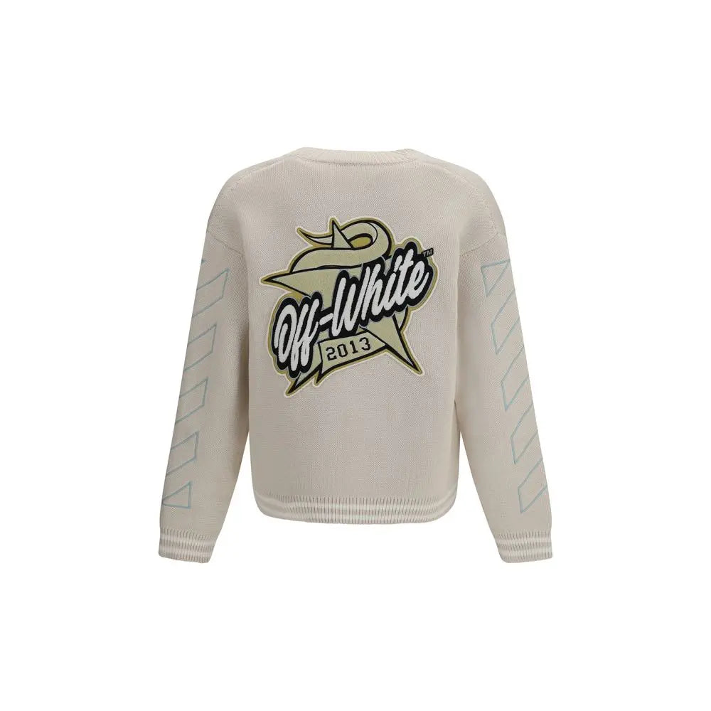 Off-White Beige Cotton Cardigan Off-White