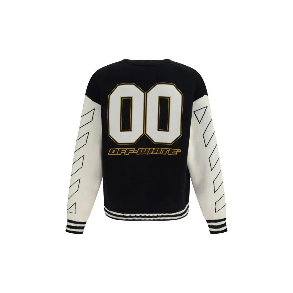 Off-White Black Cotton Cardigan Off-White