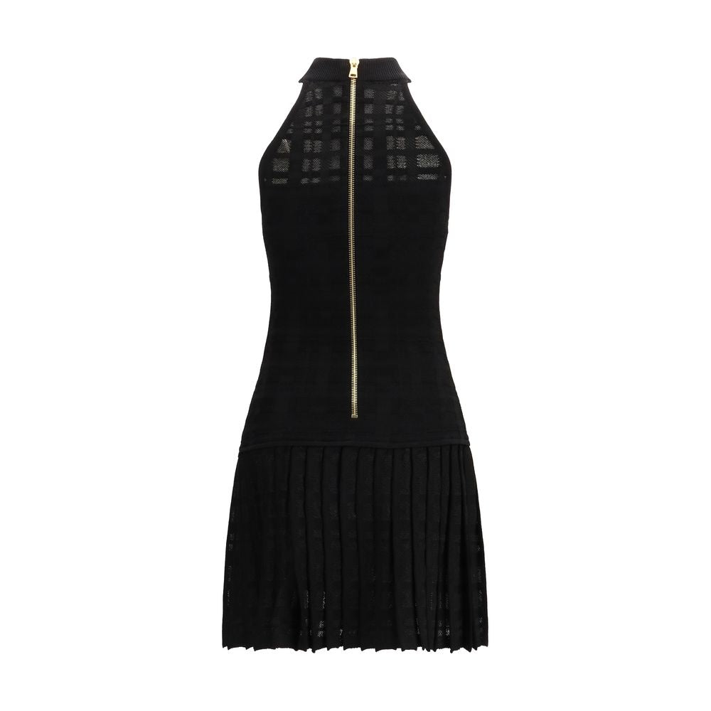 Balmain Black Viscose Cocktail Dress Balmain