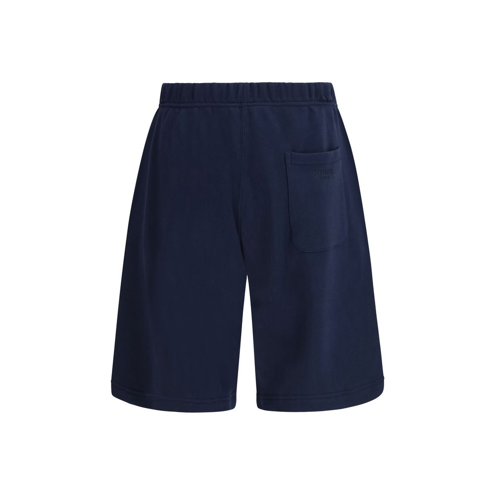 Kenzo Blue Cotton Bermuda Shorts Kenzo