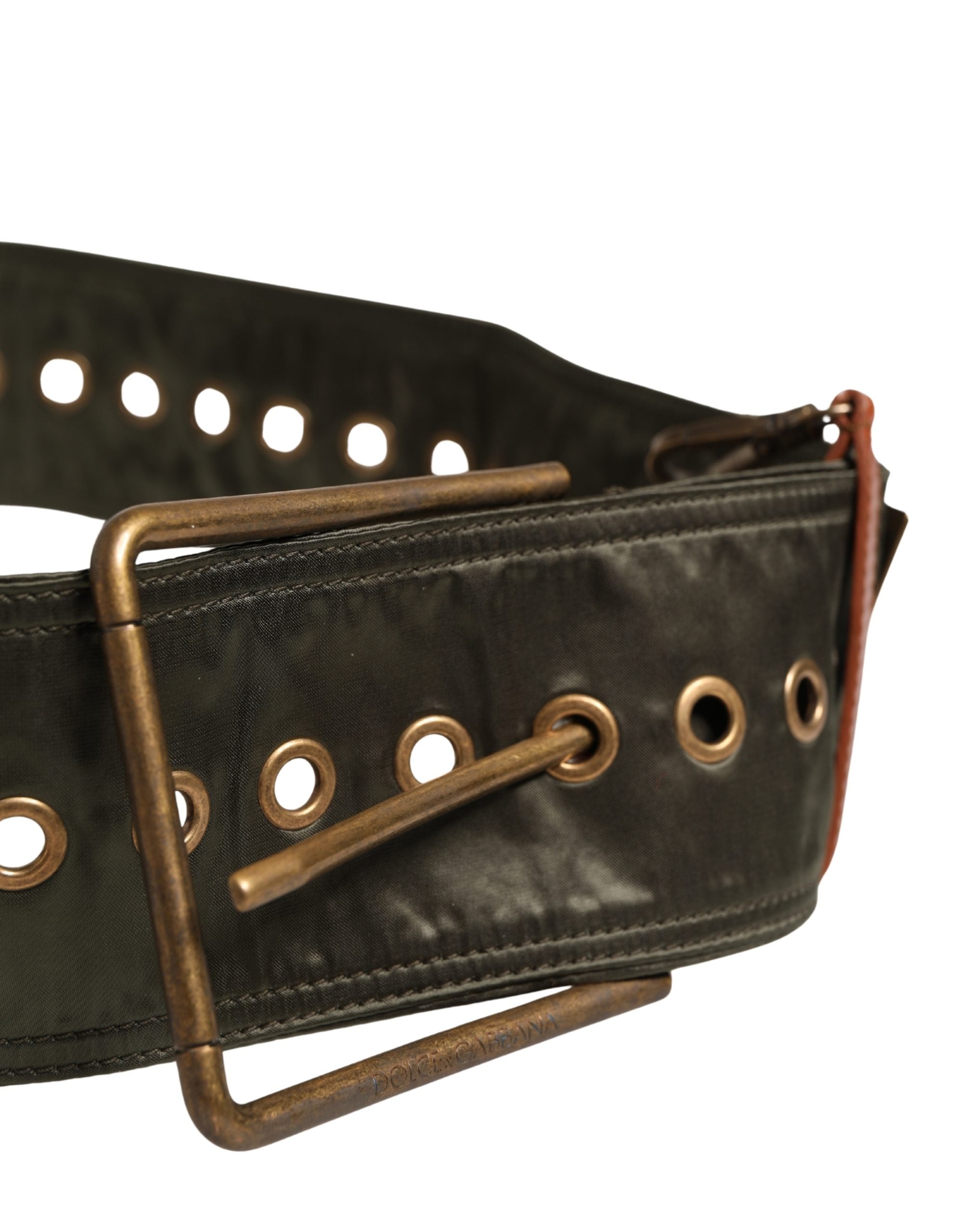 Dolce & Gabbana Men Black Wide Leather DG Metal Buckle Belt Dolce & Gabbana