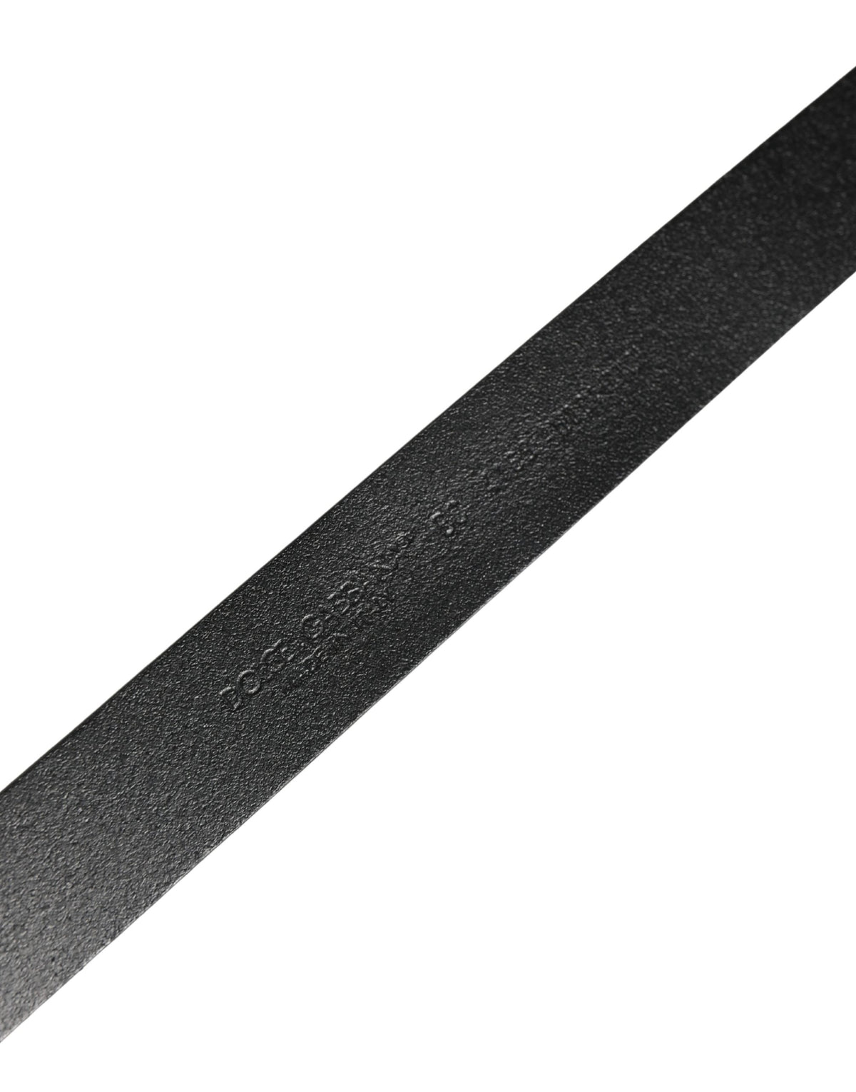 Dolce & Gabbana Men Black Classic Leather Logo Buckle Belt