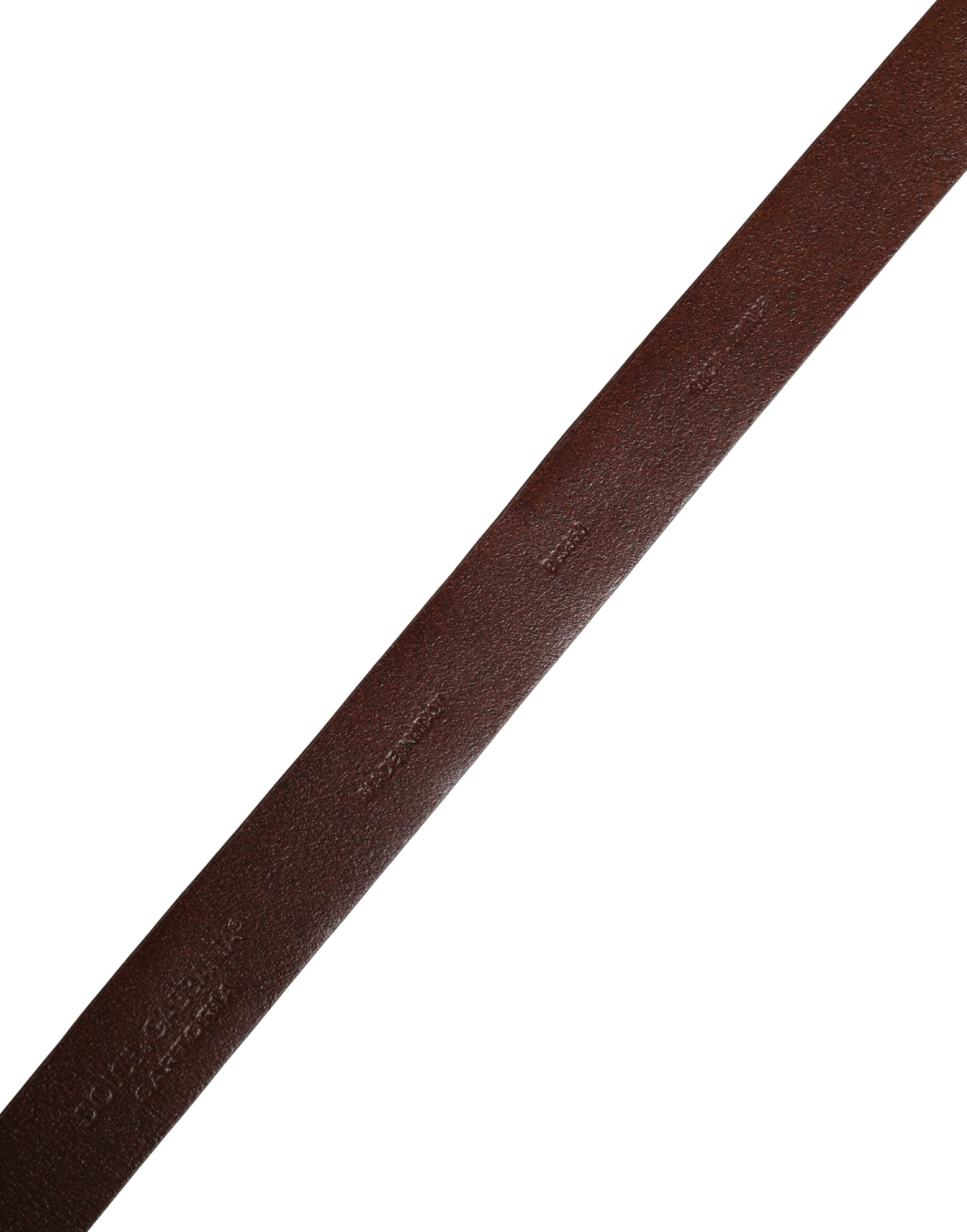 Dolce & Gabbana Men Red Exotic Leather Metal Buckle Belt Dolce & Gabbana