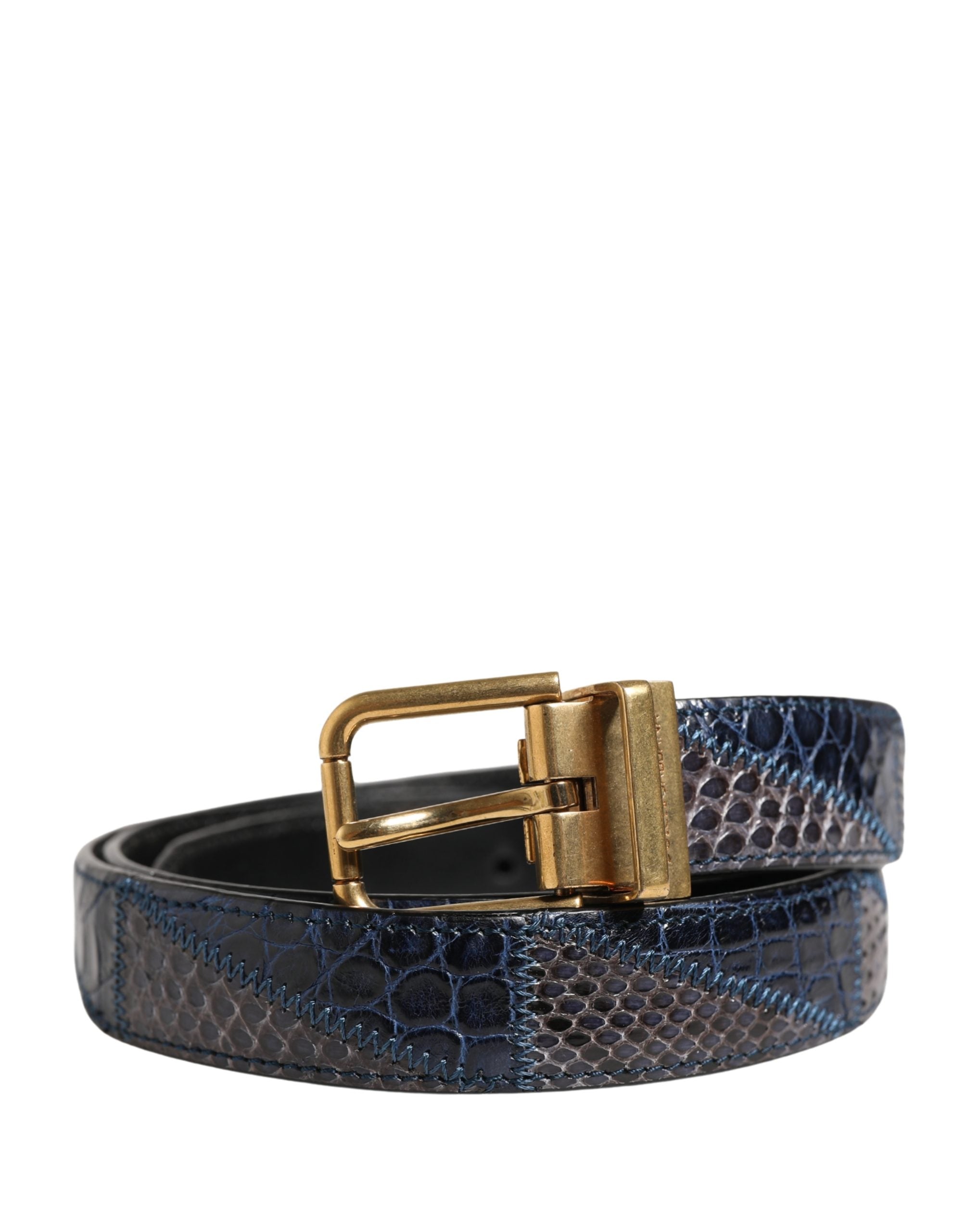 Dolce & Gabbana Men Multicolor Leather Metal Buckle Belt Dolce & Gabbana