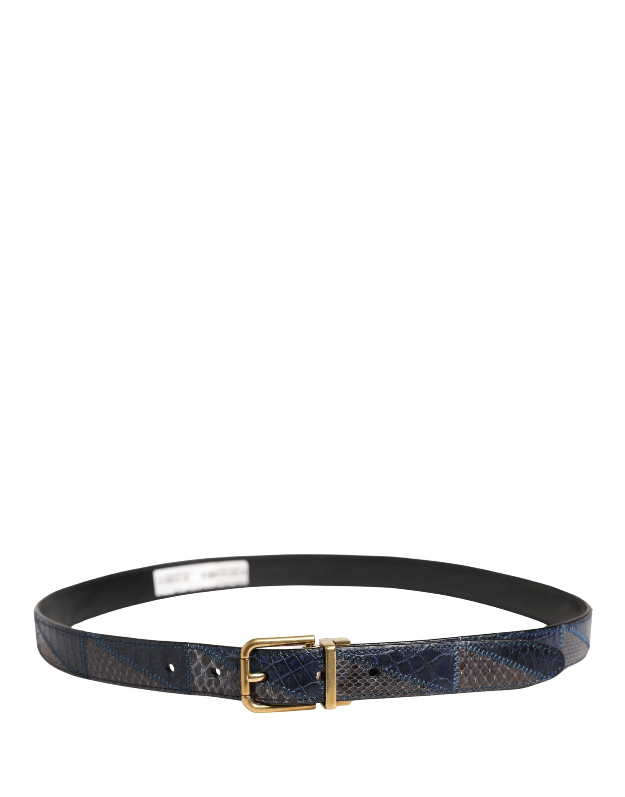 Dolce & Gabbana Men Multicolor Leather Metal Buckle Belt Dolce & Gabbana